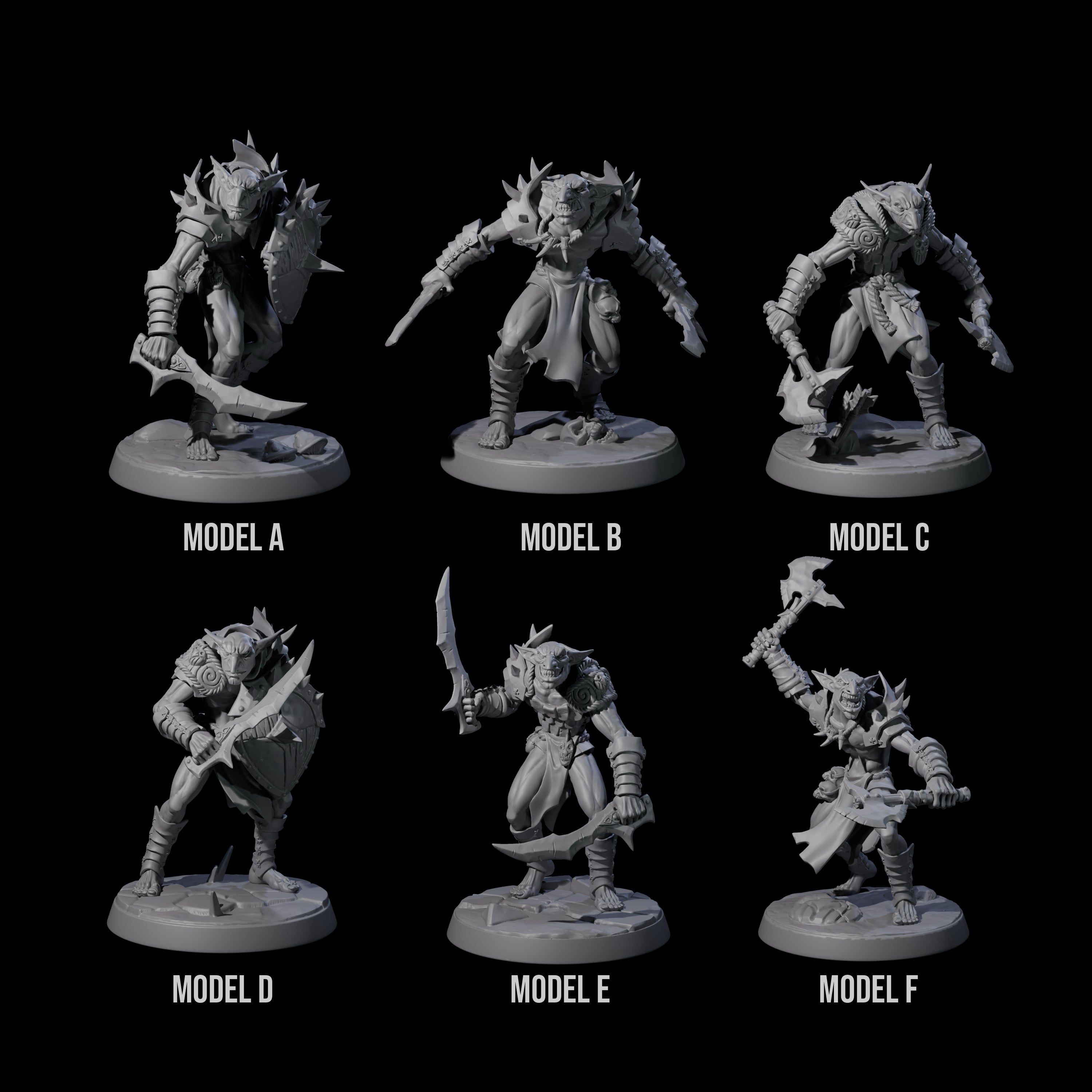 Six Plotting Hobgoblins Miniature for Dungeons and Dragons, Pathfinder or other TTRPGs