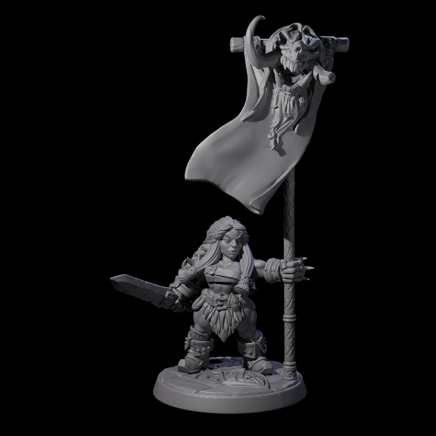 Six Raging Berserker Dwarves Miniature for Dungeons and Dragons, Pathfinder or other TTRPGs