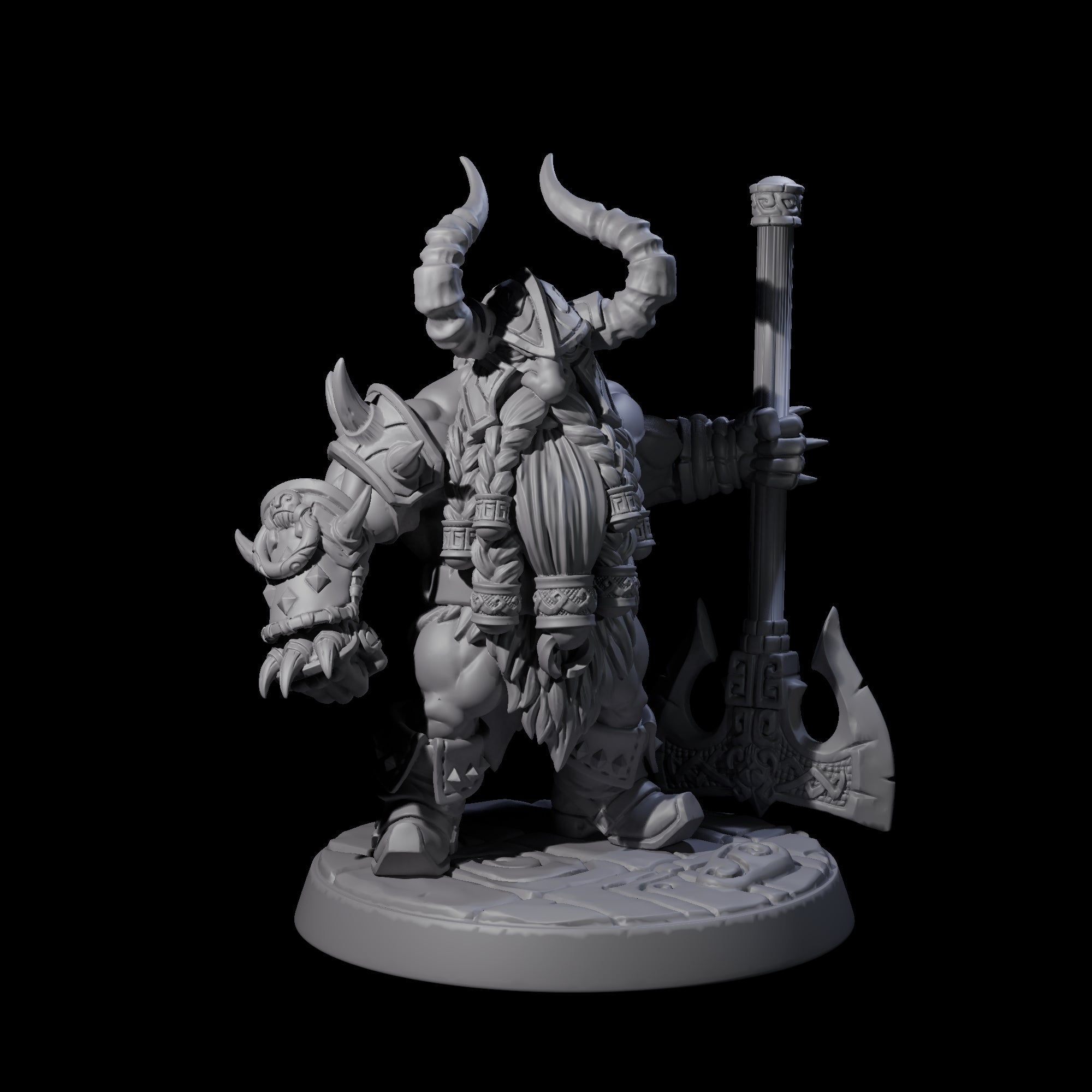 Six Raging Berserker Dwarves Miniature for Dungeons and Dragons, Pathfinder or other TTRPGs