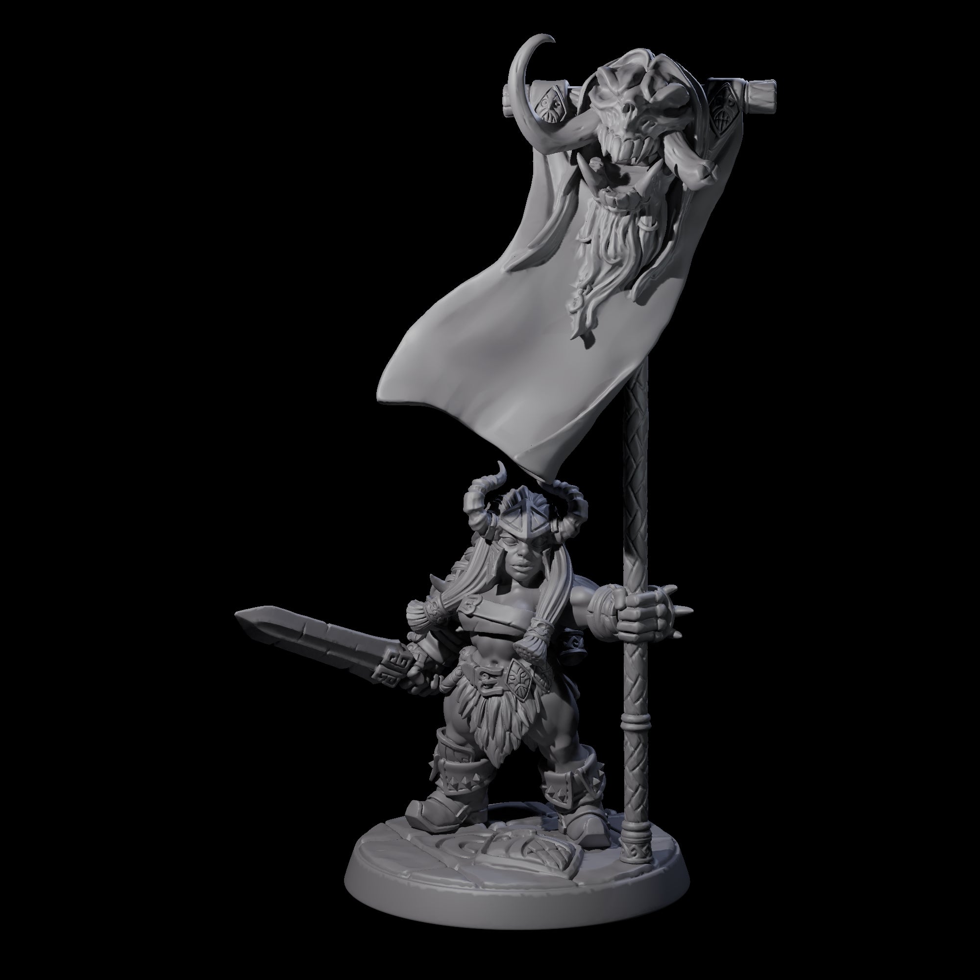 Six Raging Berserker Dwarves Miniature for Dungeons and Dragons, Pathfinder or other TTRPGs