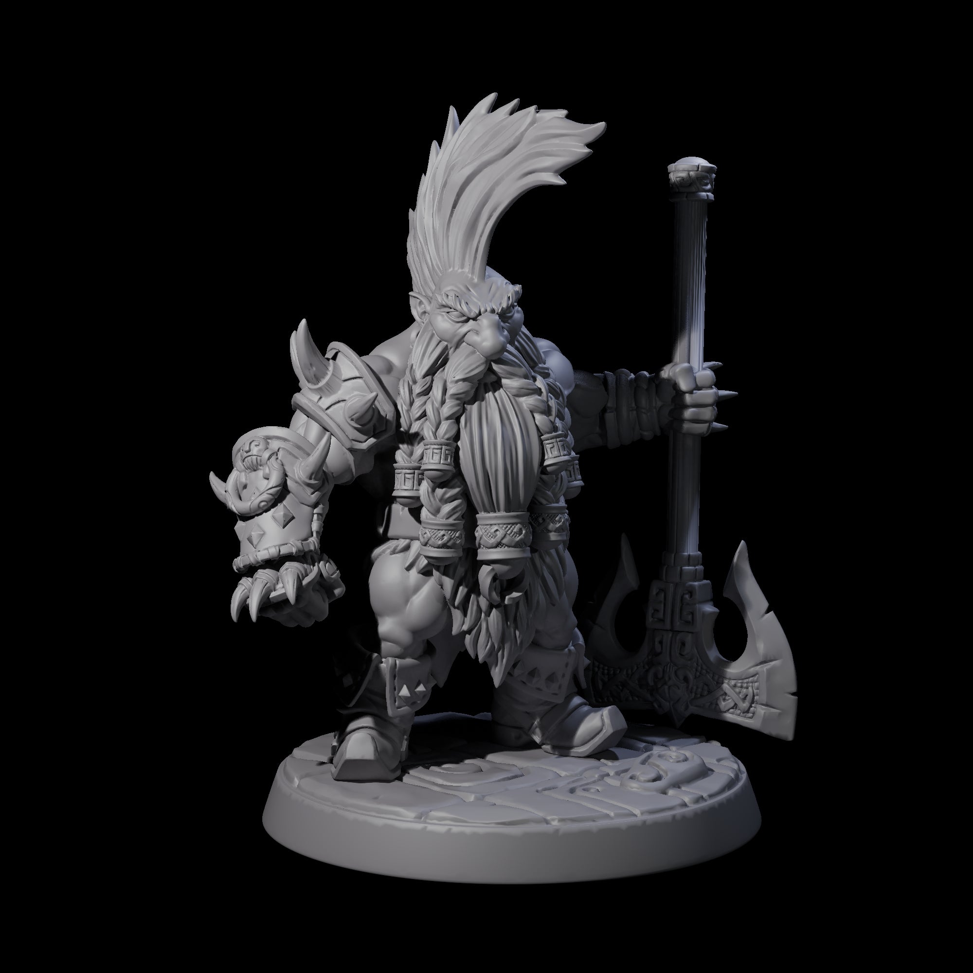Six Raging Berserker Dwarves Miniature for Dungeons and Dragons, Pathfinder or other TTRPGs