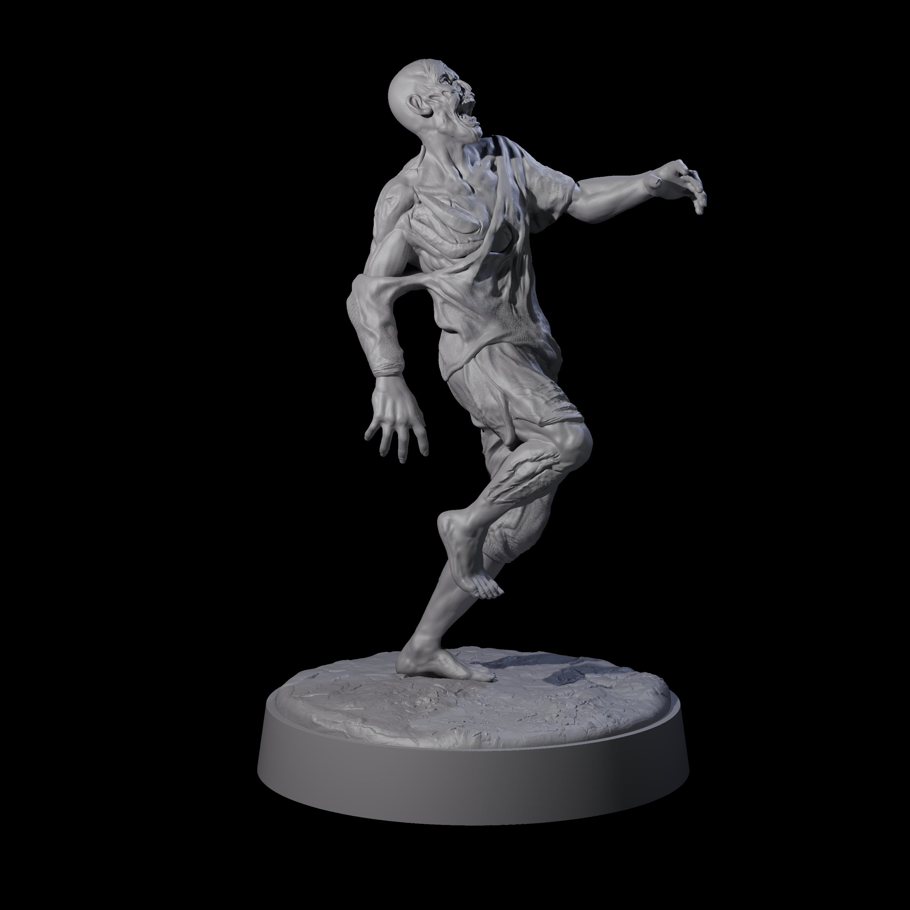 Six Restless Zombies Miniature for Dungeons and Dragons, Pathfinder or other TTRPGs