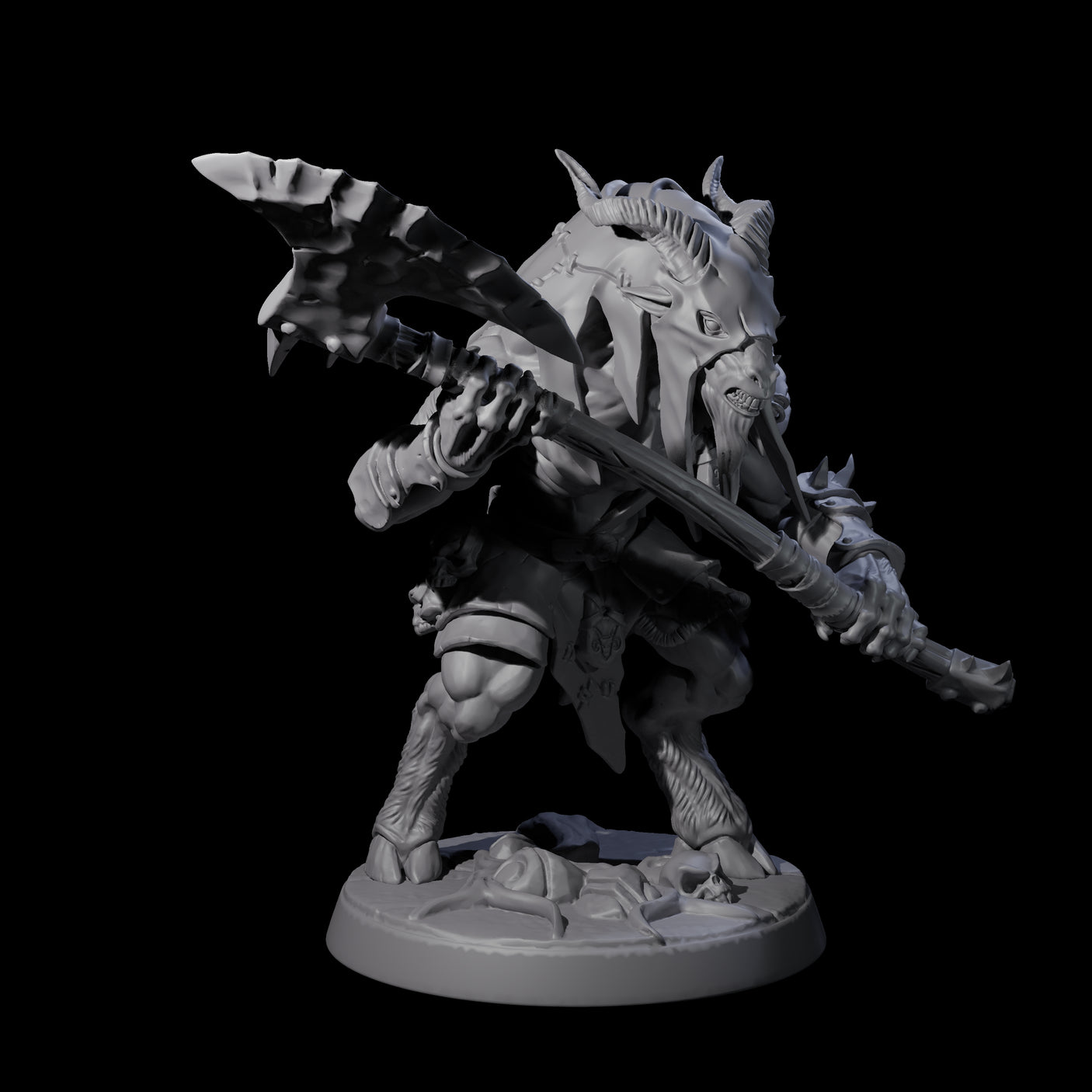 Six Shadowy Beastmen Miniature for Dungeons and Dragons, Pathfinder or other TTRPGs