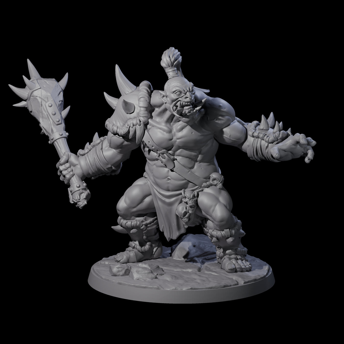 Six Smashing Ogres Miniature for Dungeons and Dragons, Pathfinder or other TTRPGs
