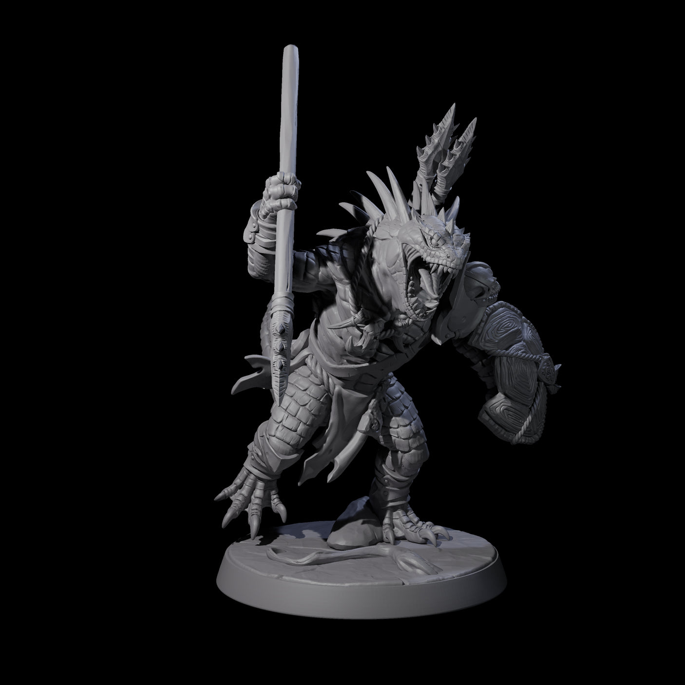 Six Spiky Lizardfolk Miniature for Dungeons and Dragons, Pathfinder or other TTRPGs