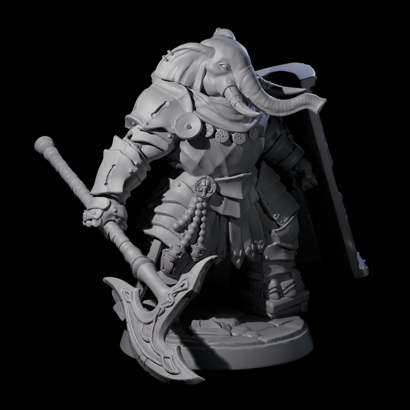 Six Stoic Loxodon Guards Miniature for Dungeons and Dragons, Pathfinder or other TTRPGs
