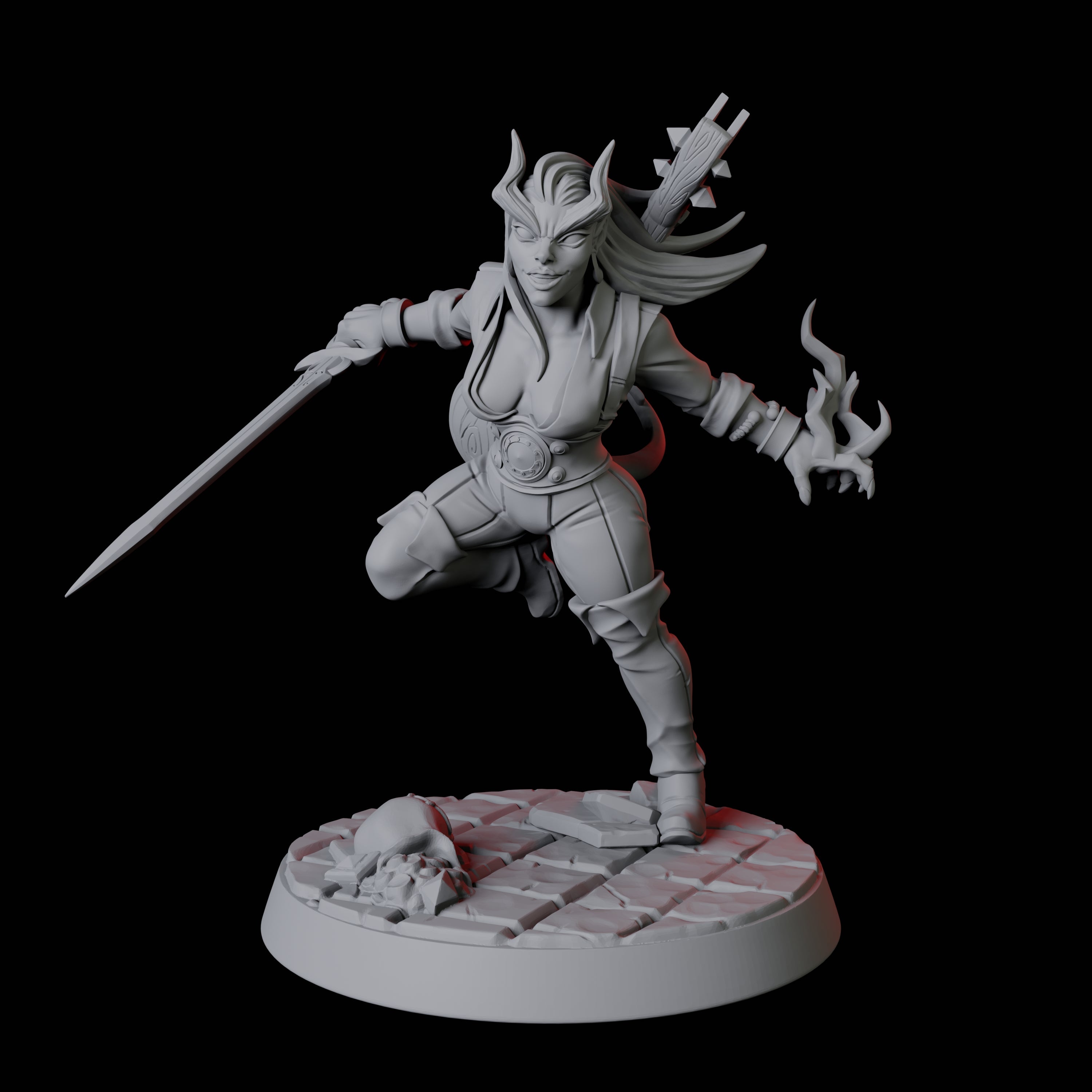 Six Tiefling Tricksters Miniature for Dungeons and Dragons, Pathfinder or other TTRPGs