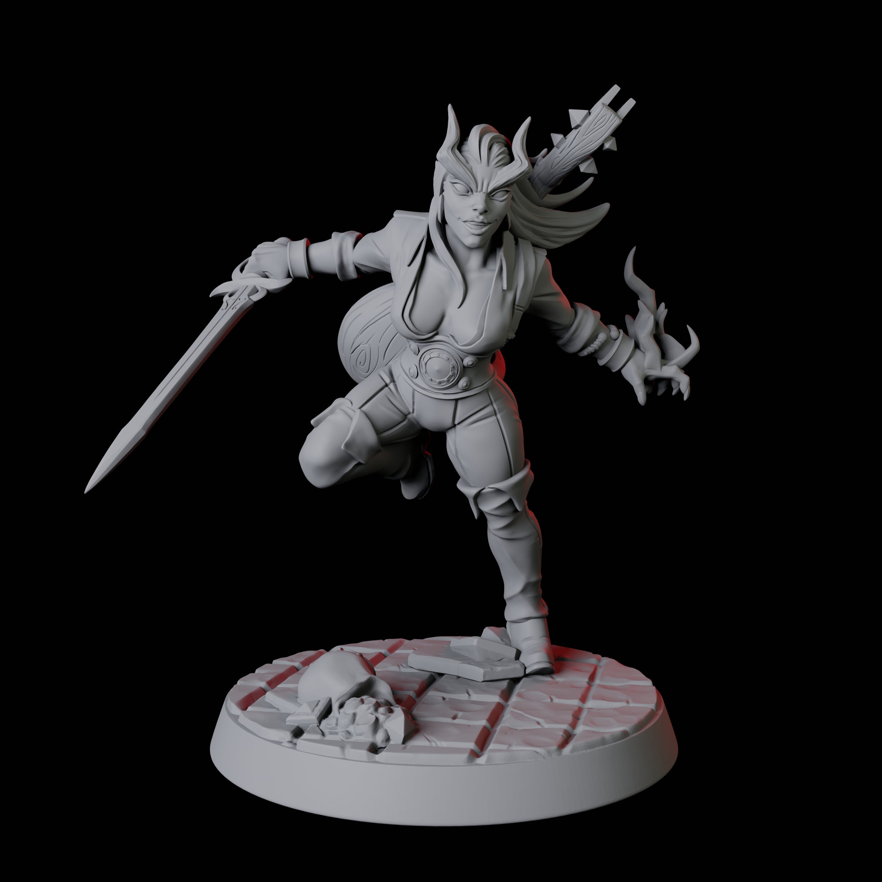 Six Tiefling Tricksters Miniature for Dungeons and Dragons, Pathfinder or other TTRPGs