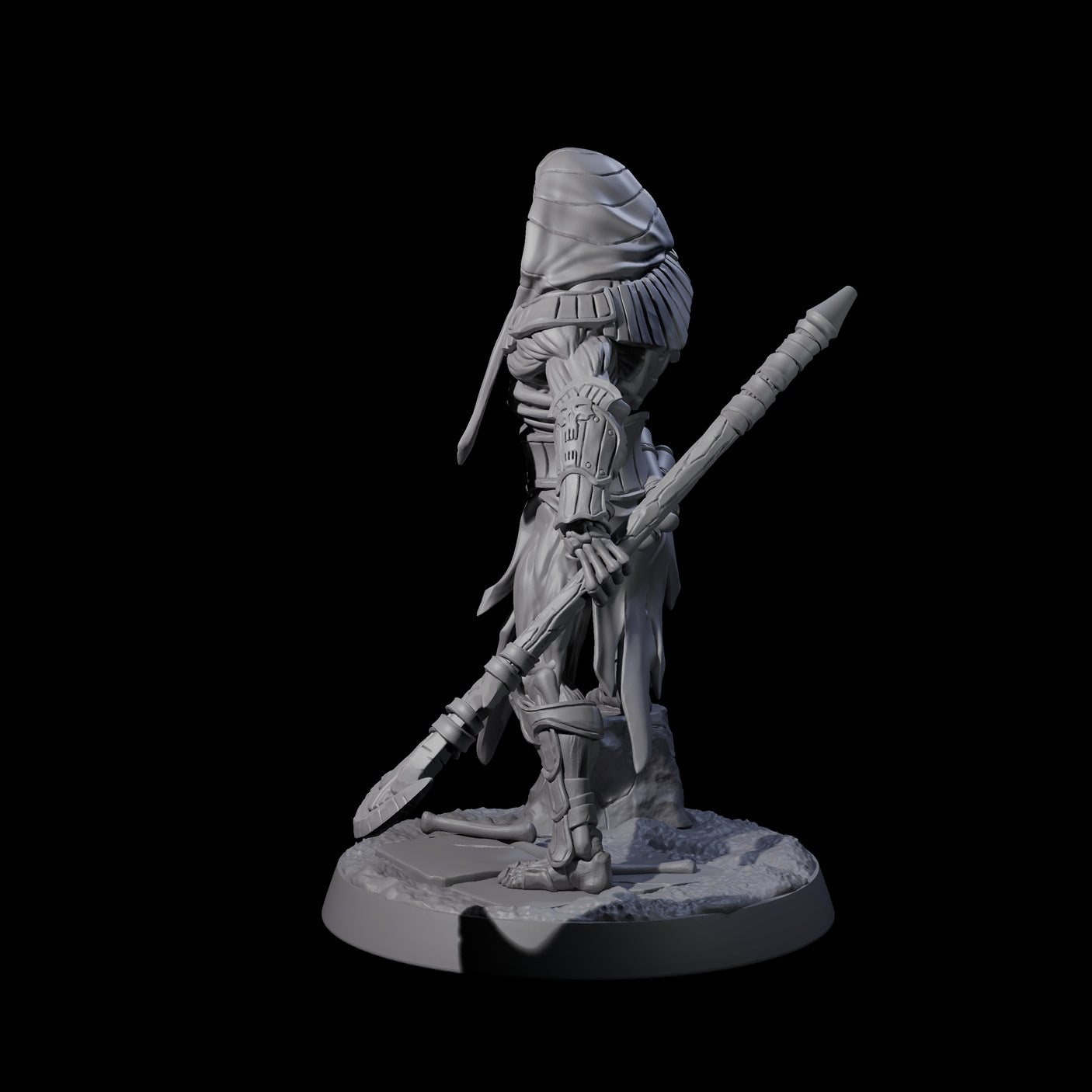 Skeletal Anbuis Priest Miniature for Dungeons and Dragons, Pathfinder or other TTRPGs
