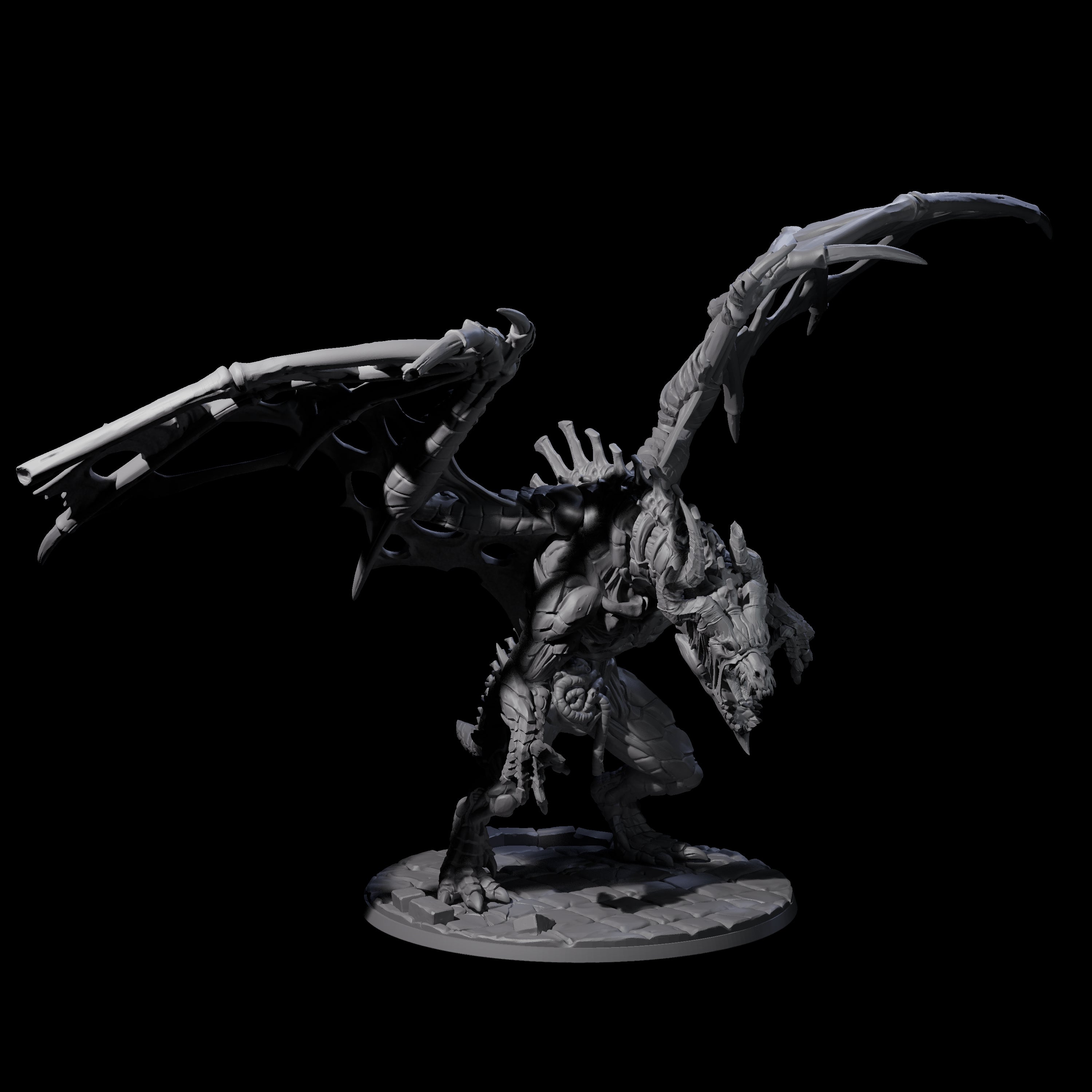 Skeletal Zombie Dragon Miniature for Dungeons and Dragons, Pathfinder or other TTRPGs