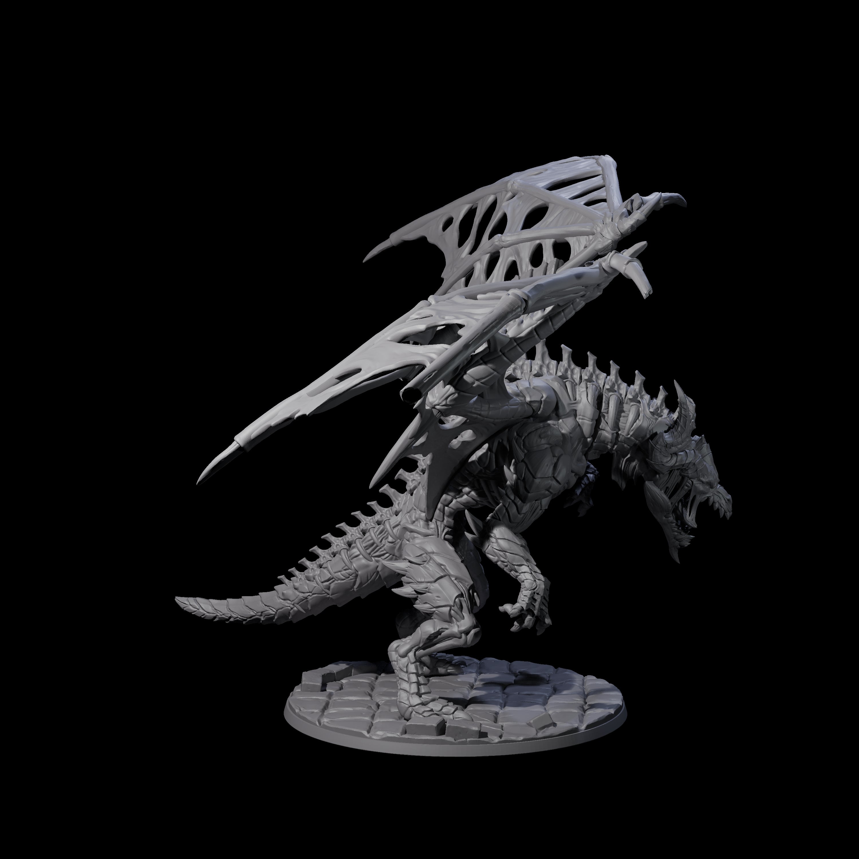 Skeletal Zombie Dragon Miniature for Dungeons and Dragons, Pathfinder or other TTRPGs