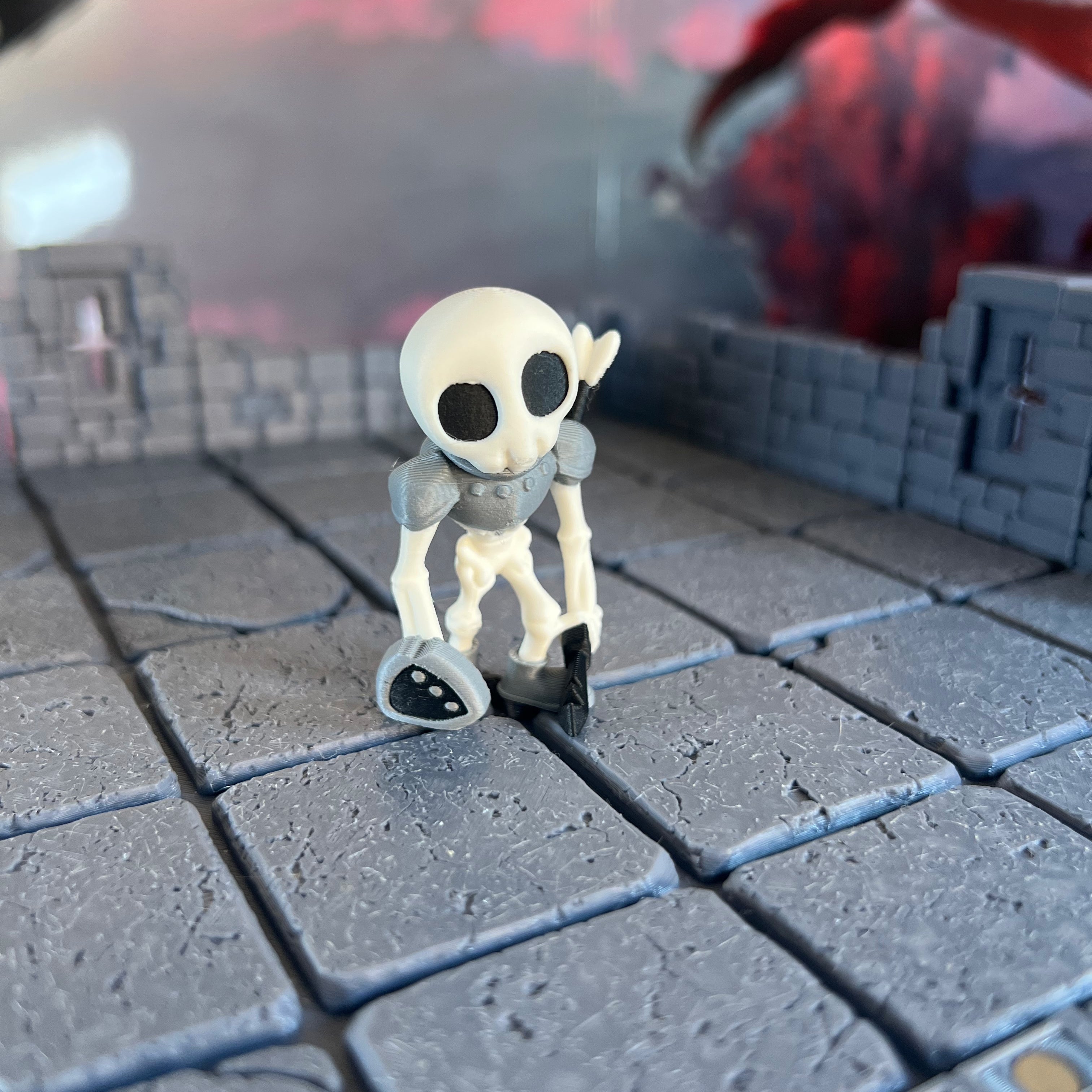 Skeleton Undead Set of Three Multicolour Table Ready Miniatures Miniature for Dungeons and Dragons, Pathfinder or other TTRPGs