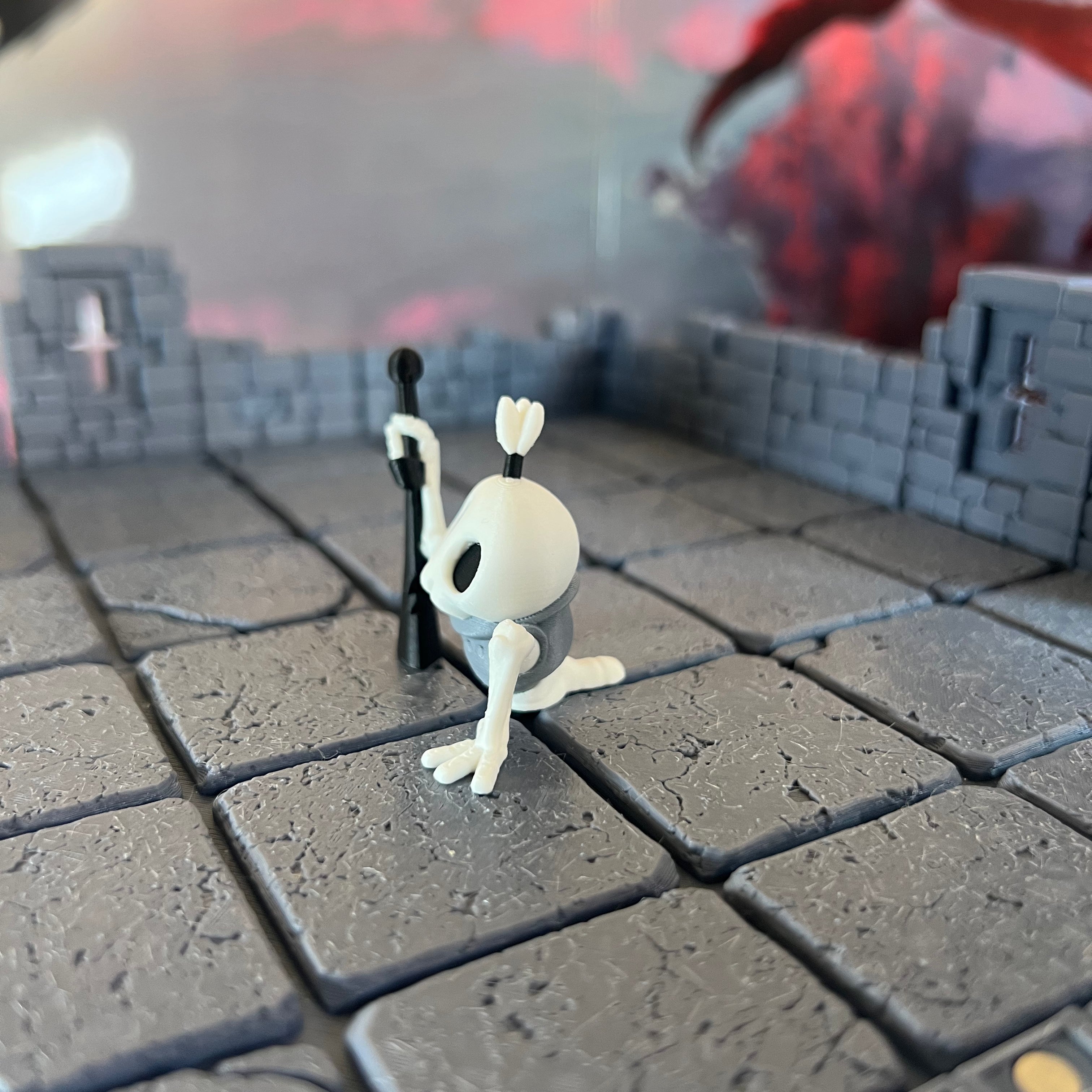 Skeleton Undead Set of Three Multicolour Table Ready Miniatures Miniature for Dungeons and Dragons, Pathfinder or other TTRPGs