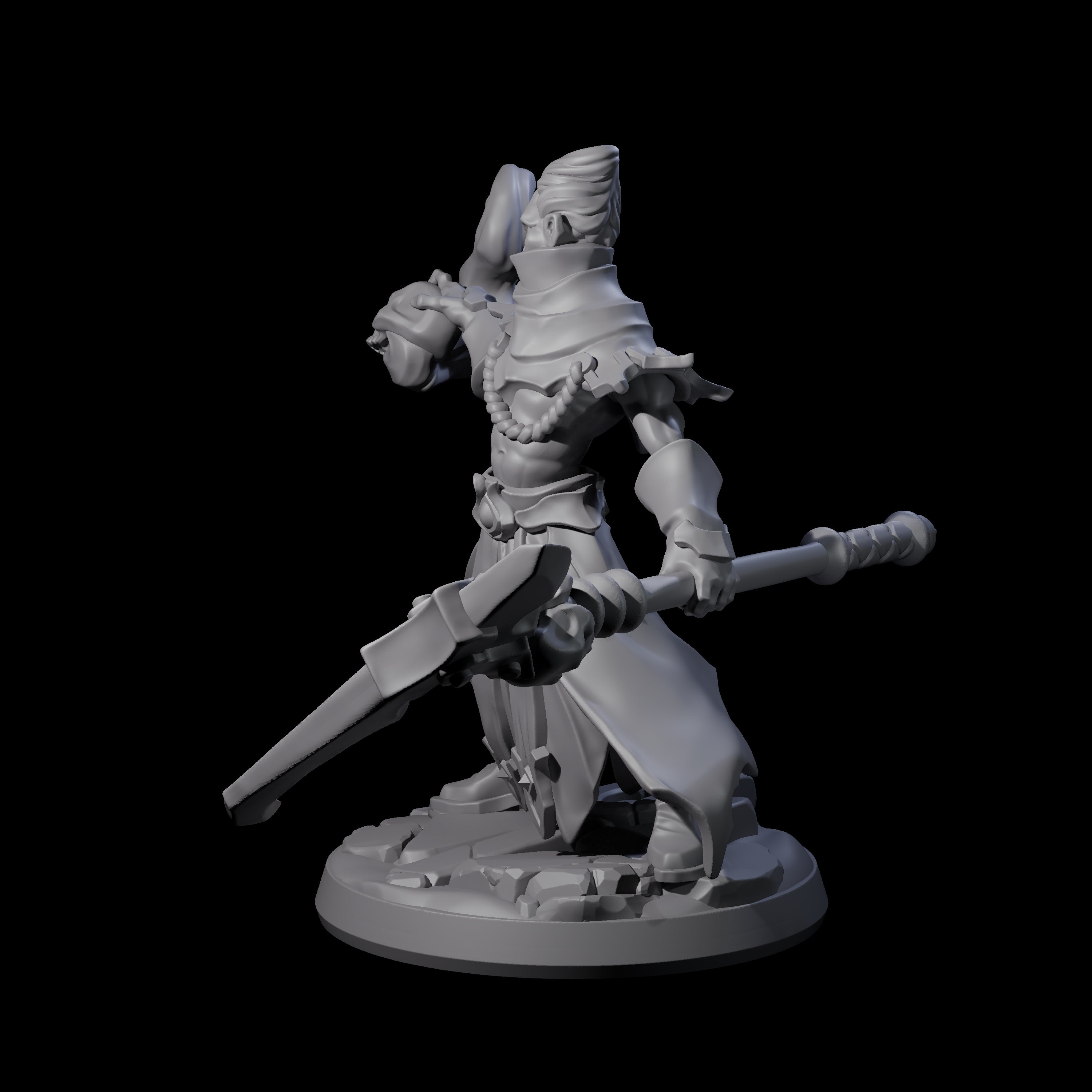 Skull Wielding Necromancer Miniature for Dungeons and Dragons, Pathfinder or other TTRPGs