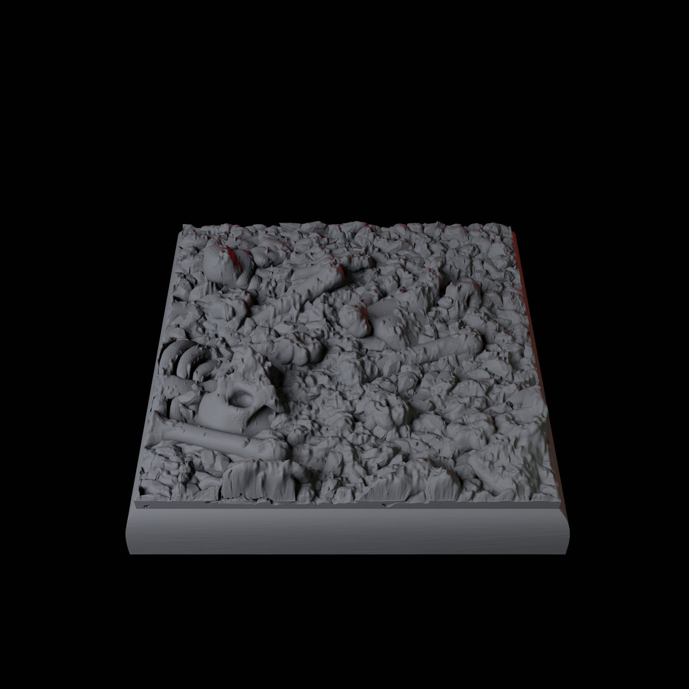 Skull and Bones Base Pack - 20mm Square Miniature for Dungeons and Dragons, Pathfinder or other TTRPGs