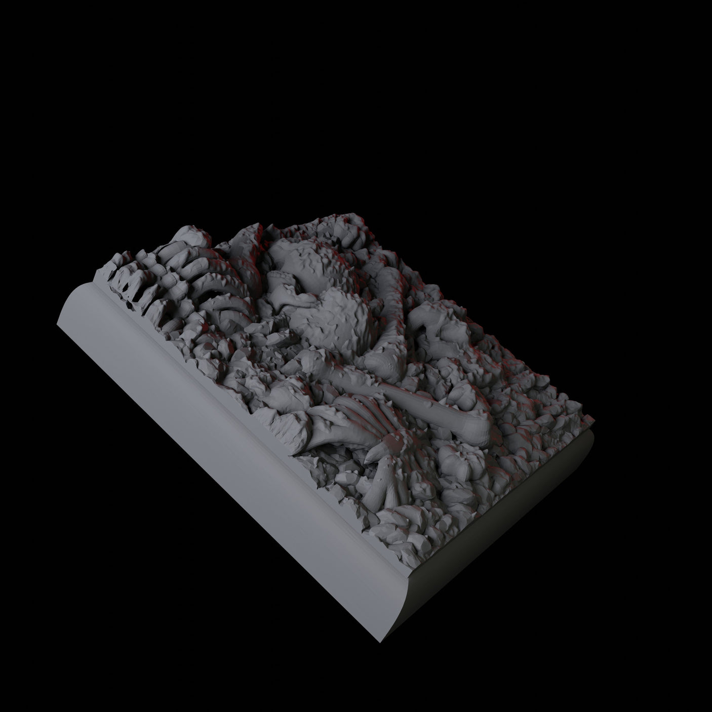 Skull and Bones Base Pack - 20mm Square Miniature for Dungeons and Dragons, Pathfinder or other TTRPGs