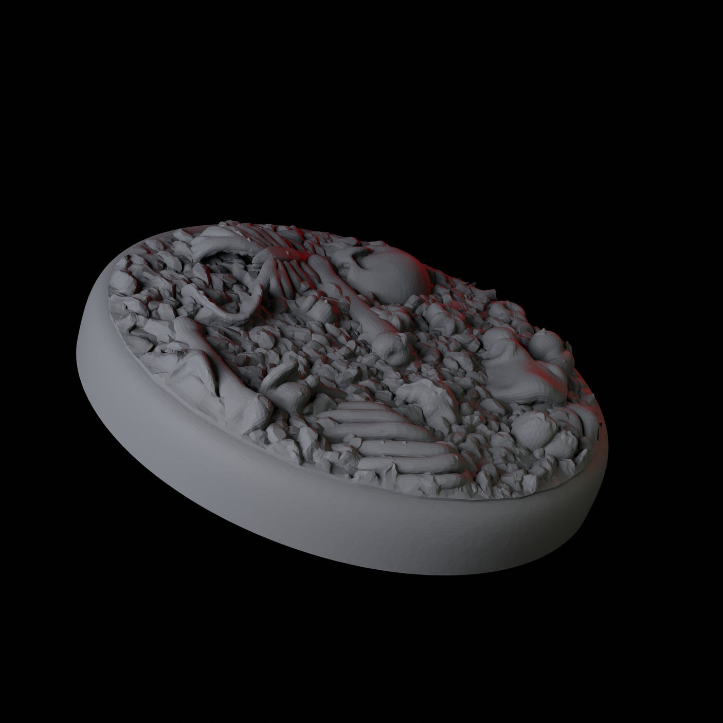 Skull and Bones Base Pack - 25mm Circles Miniature for Dungeons and Dragons, Pathfinder or other TTRPGs