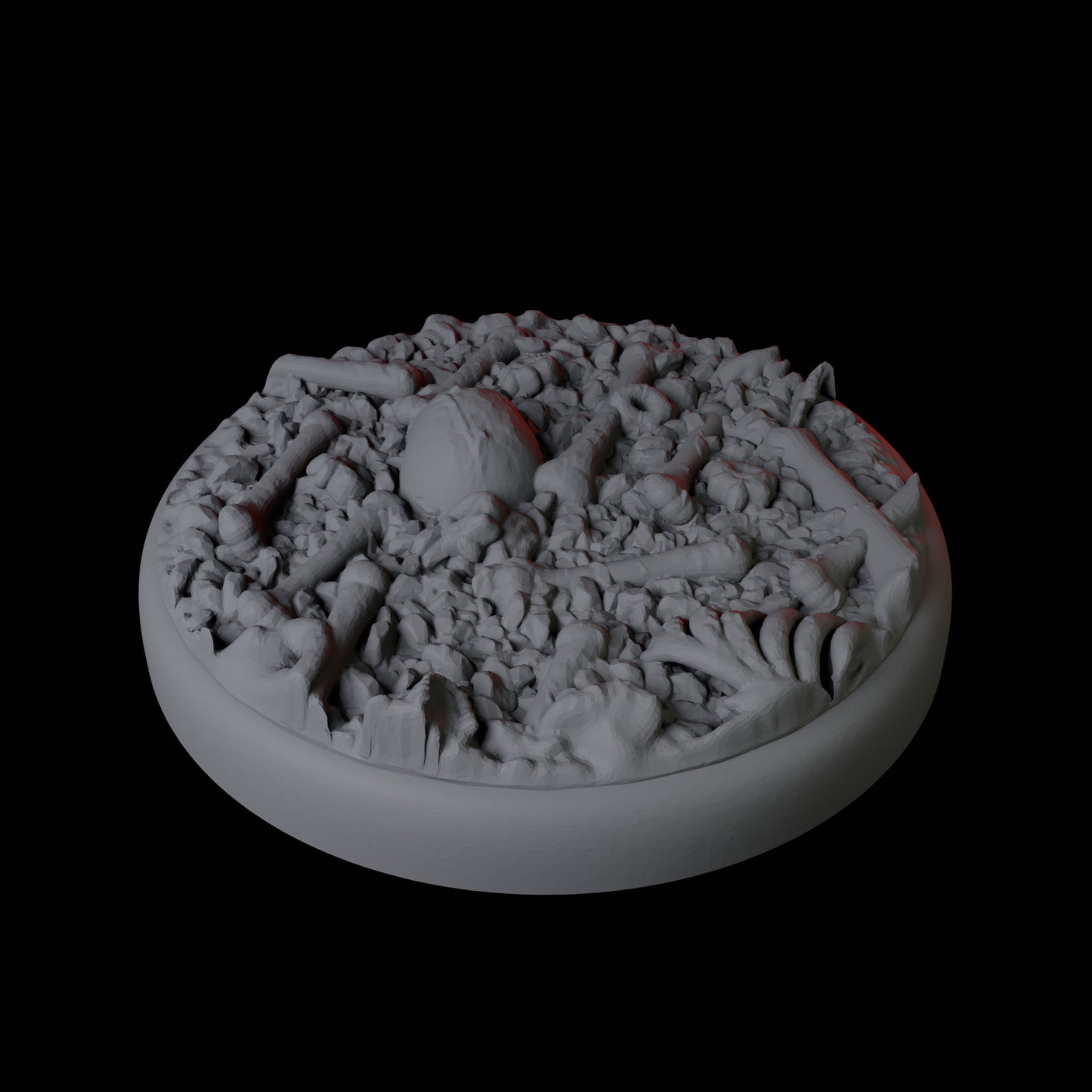 Skull and Bones Base Pack - 25mm Circles Miniature for Dungeons and Dragons, Pathfinder or other TTRPGs