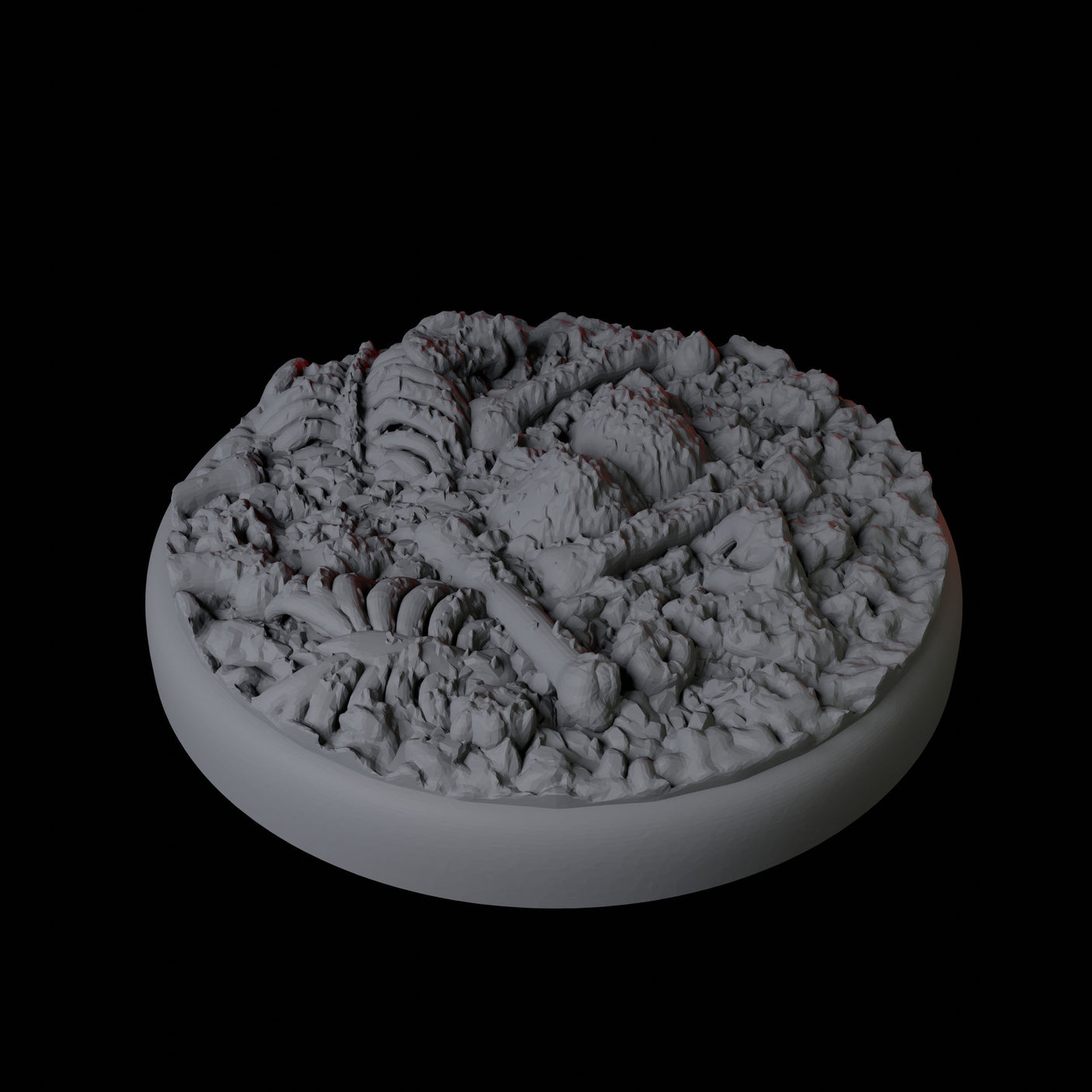 Skull and Bones Base Pack - 25mm Circles Miniature for Dungeons and Dragons, Pathfinder or other TTRPGs