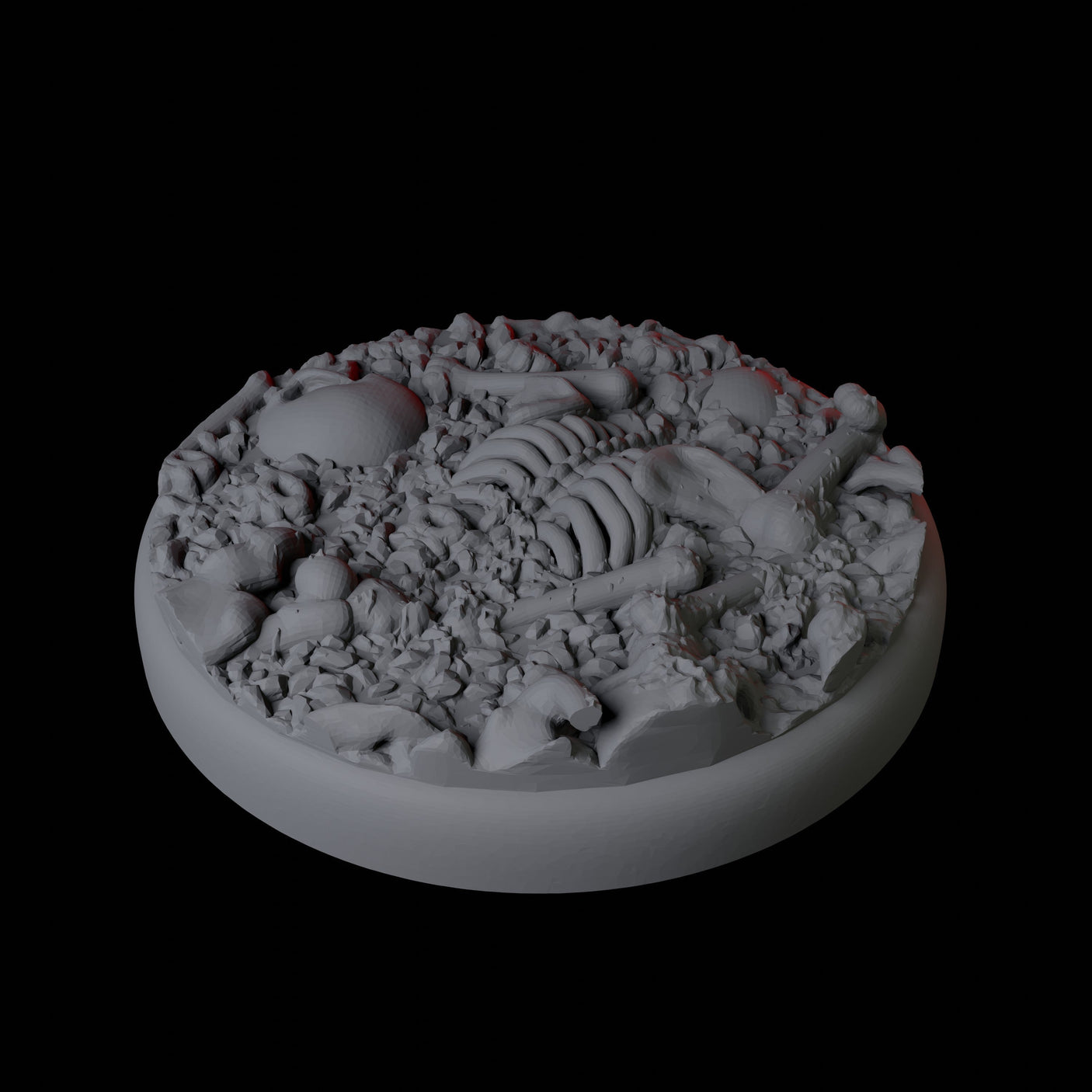 Skull and Bones Base Pack - 25mm Circles Miniature for Dungeons and Dragons, Pathfinder or other TTRPGs