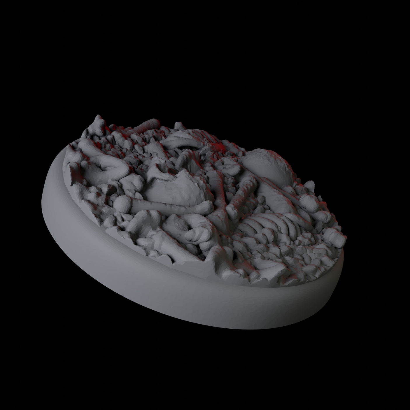 Skull and Bones Base Pack - 25mm Circles Miniature for Dungeons and Dragons, Pathfinder or other TTRPGs
