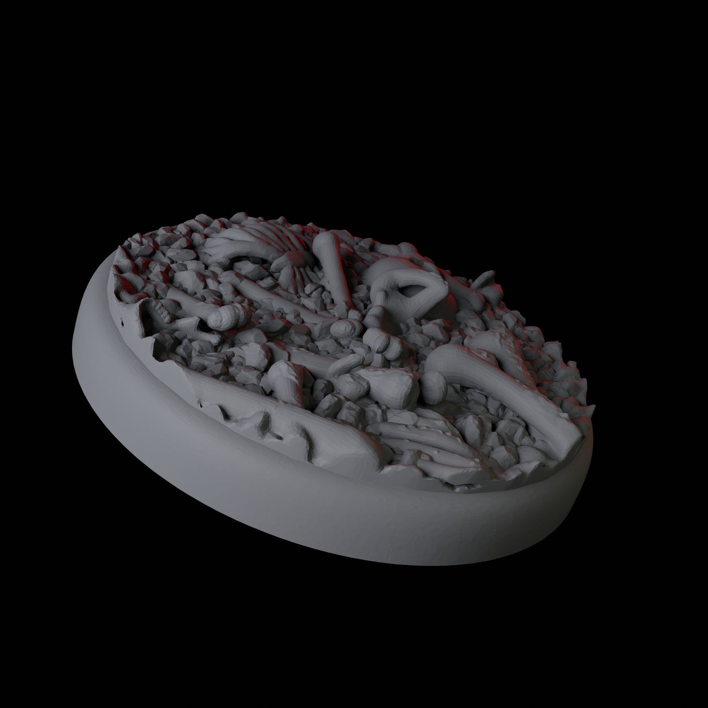 Skull and Bones Base Pack - 25mm Circles Miniature for Dungeons and Dragons, Pathfinder or other TTRPGs