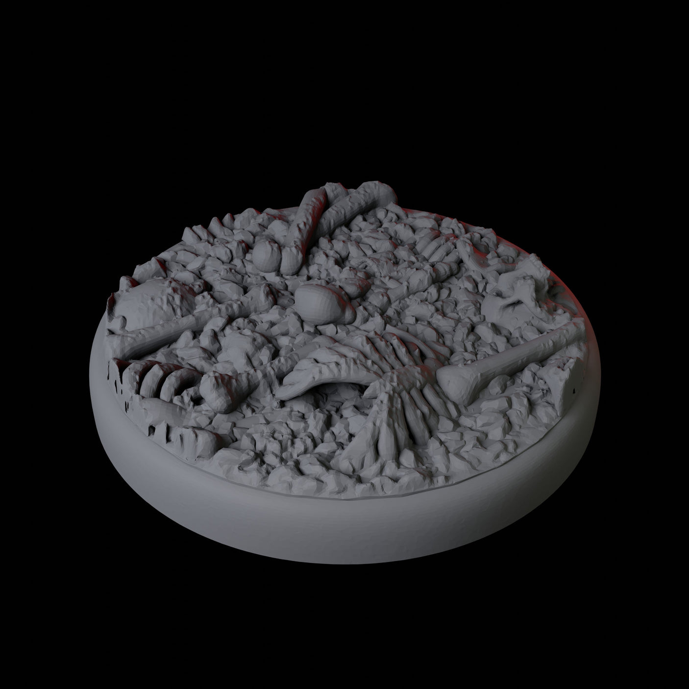 Skull and Bones Base Pack - 25mm Circles Miniature for Dungeons and Dragons, Pathfinder or other TTRPGs