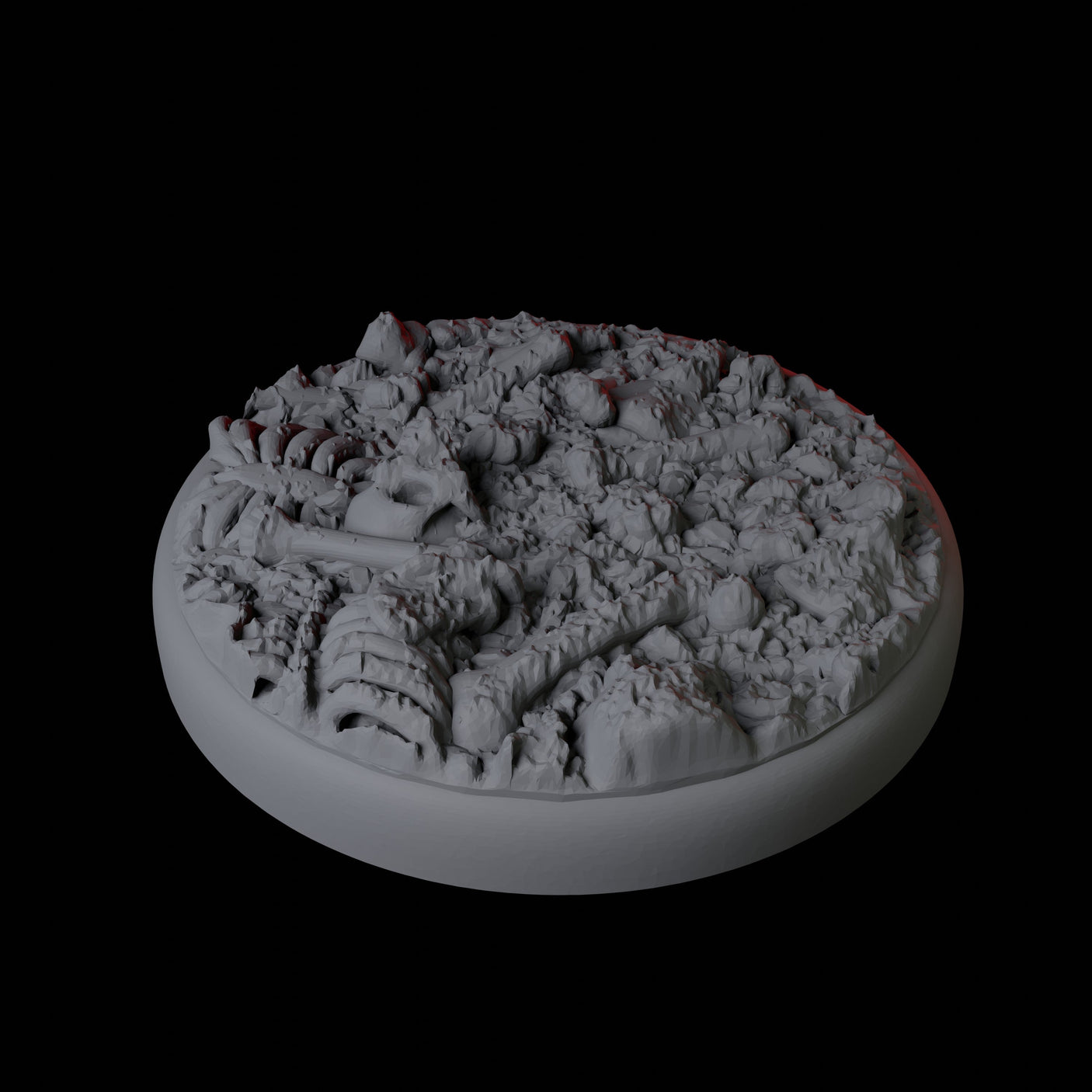 Skull and Bones Base Pack - 25mm Circles Miniature for Dungeons and Dragons, Pathfinder or other TTRPGs