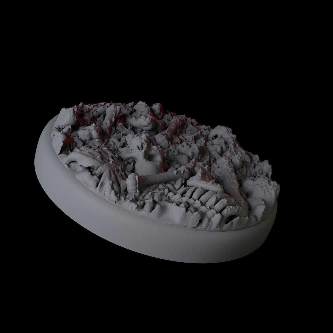 Skull and Bones Base Pack - 25mm Circles Miniature for Dungeons and Dragons, Pathfinder or other TTRPGs