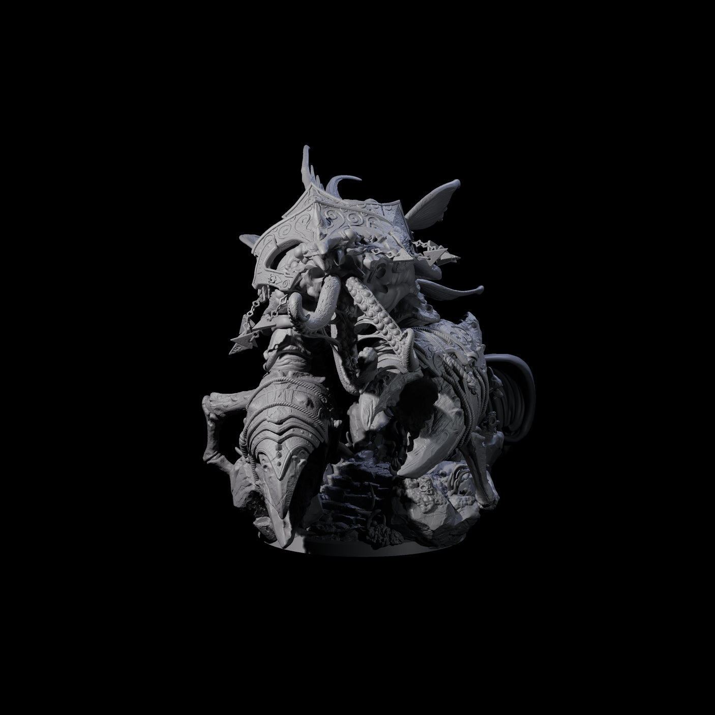 Skuttling Trench Terror Miniature for Dungeons and Dragons, Pathfinder or other TTRPGs