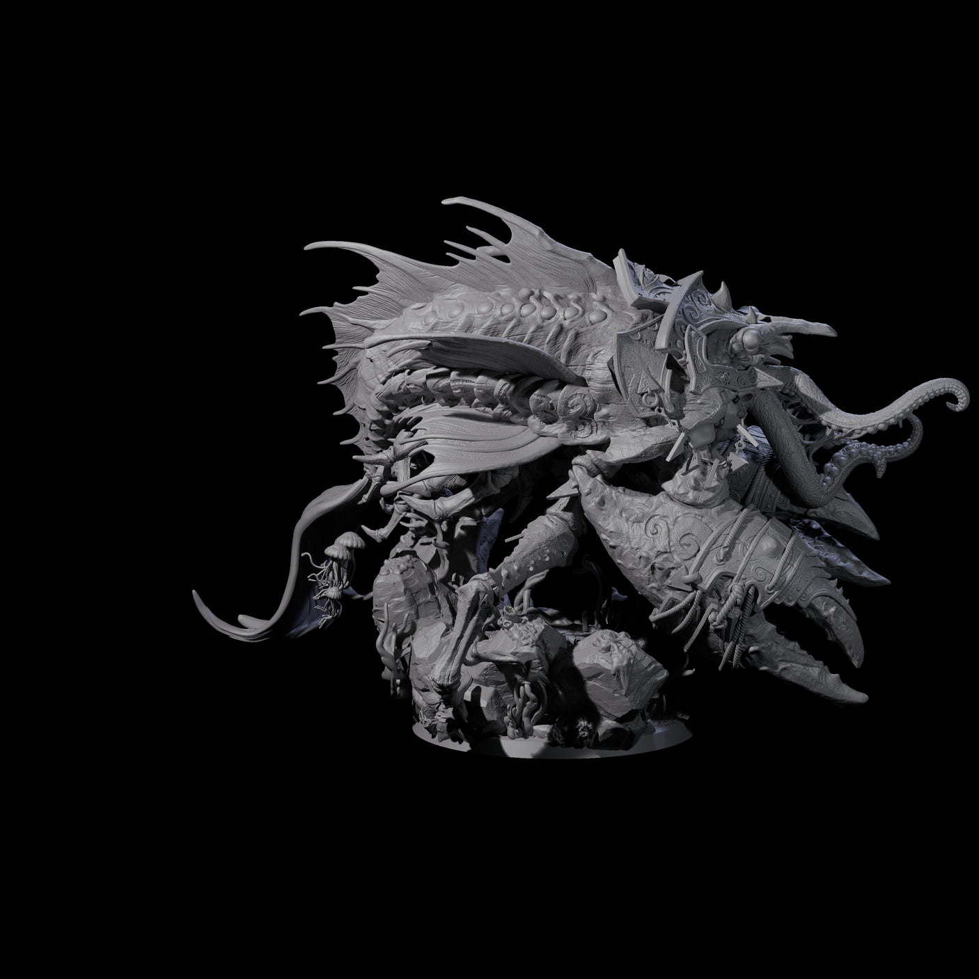 Skuttling Trench Terror Miniature for Dungeons and Dragons, Pathfinder or other TTRPGs