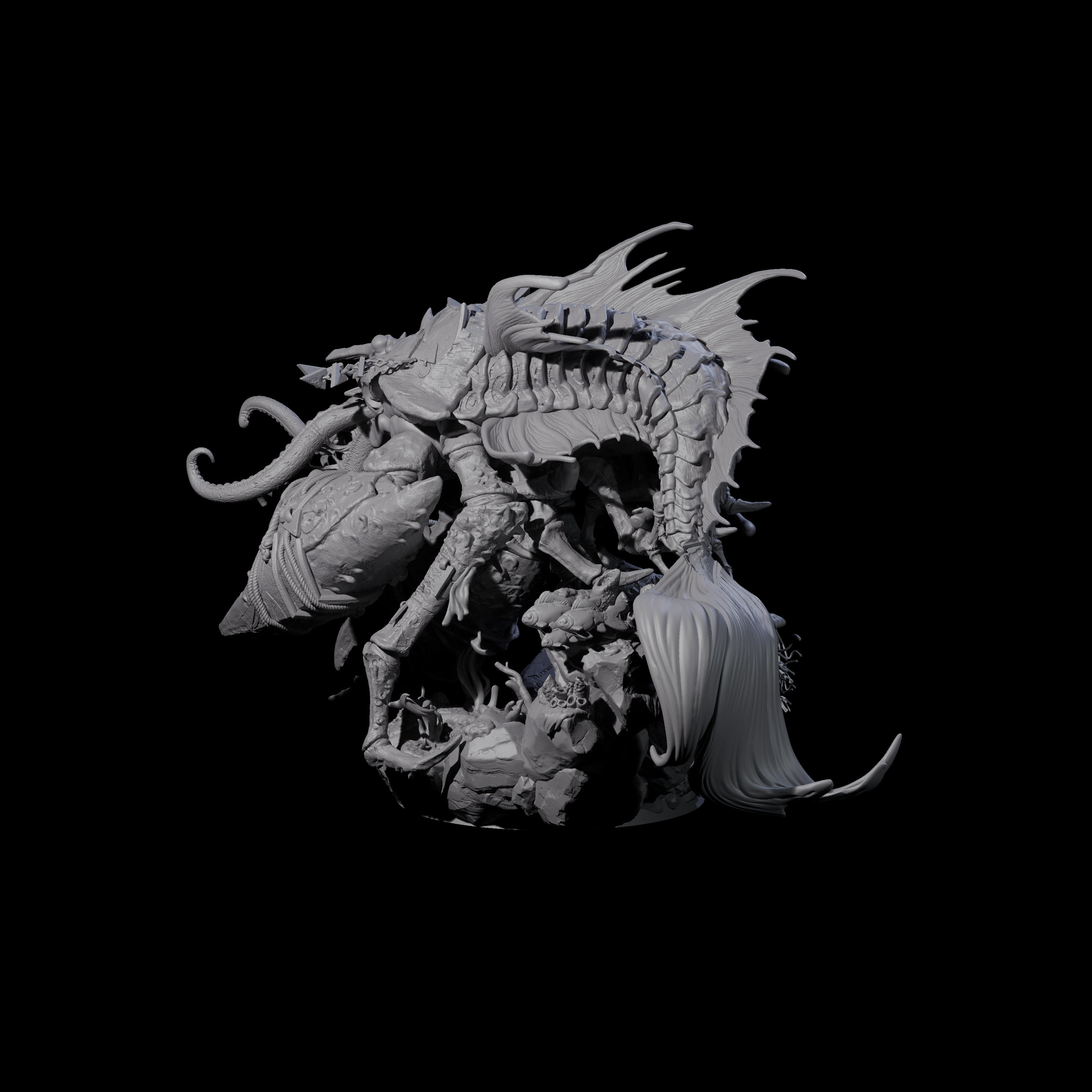 Skuttling Trench Terror Miniature for Dungeons and Dragons, Pathfinder or other TTRPGs