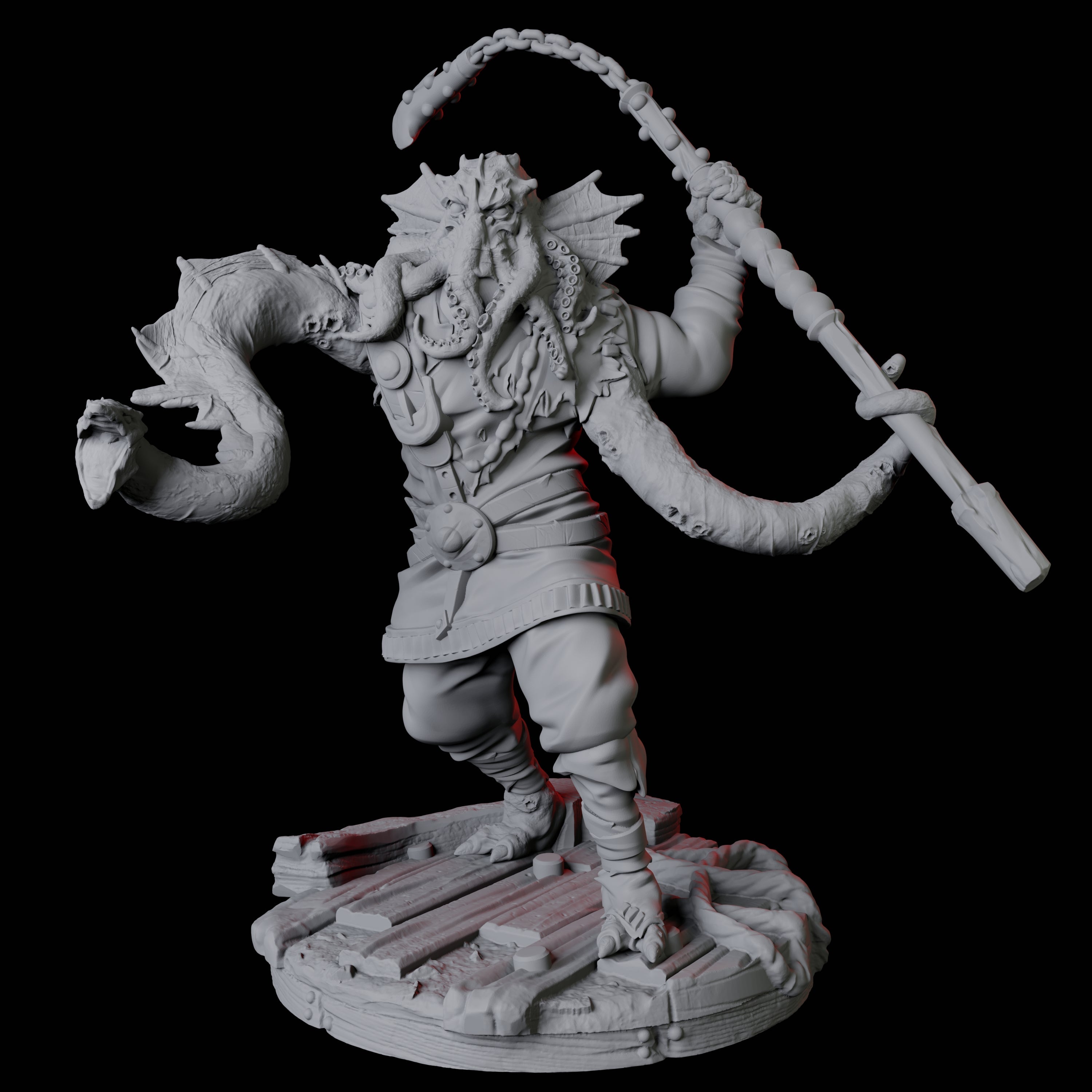 Sky Kraken Acolyte A Miniature for Dungeons and Dragons, Pathfinder or other TTRPGs