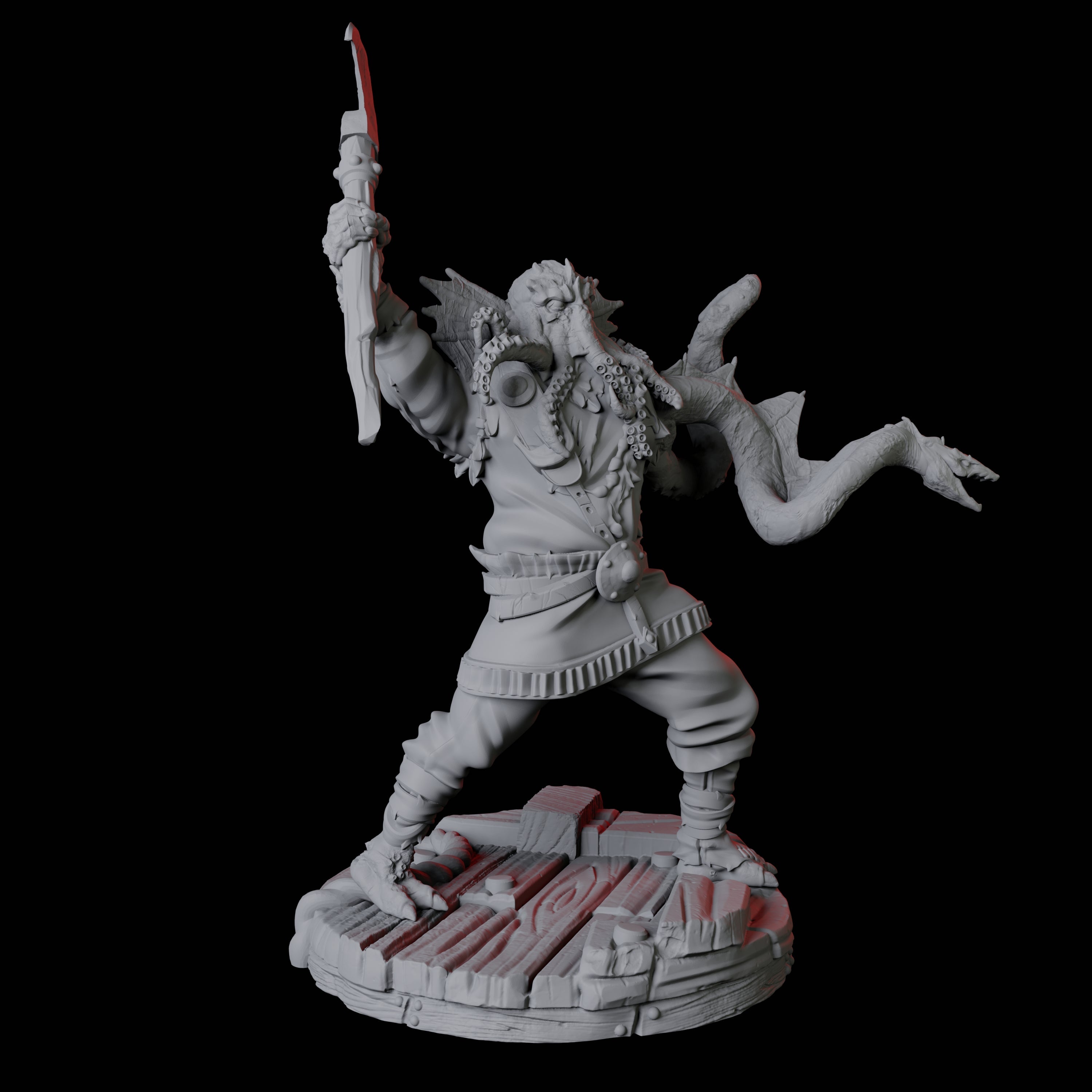 Sky Kraken Acolyte B Miniature for Dungeons and Dragons, Pathfinder or other TTRPGs
