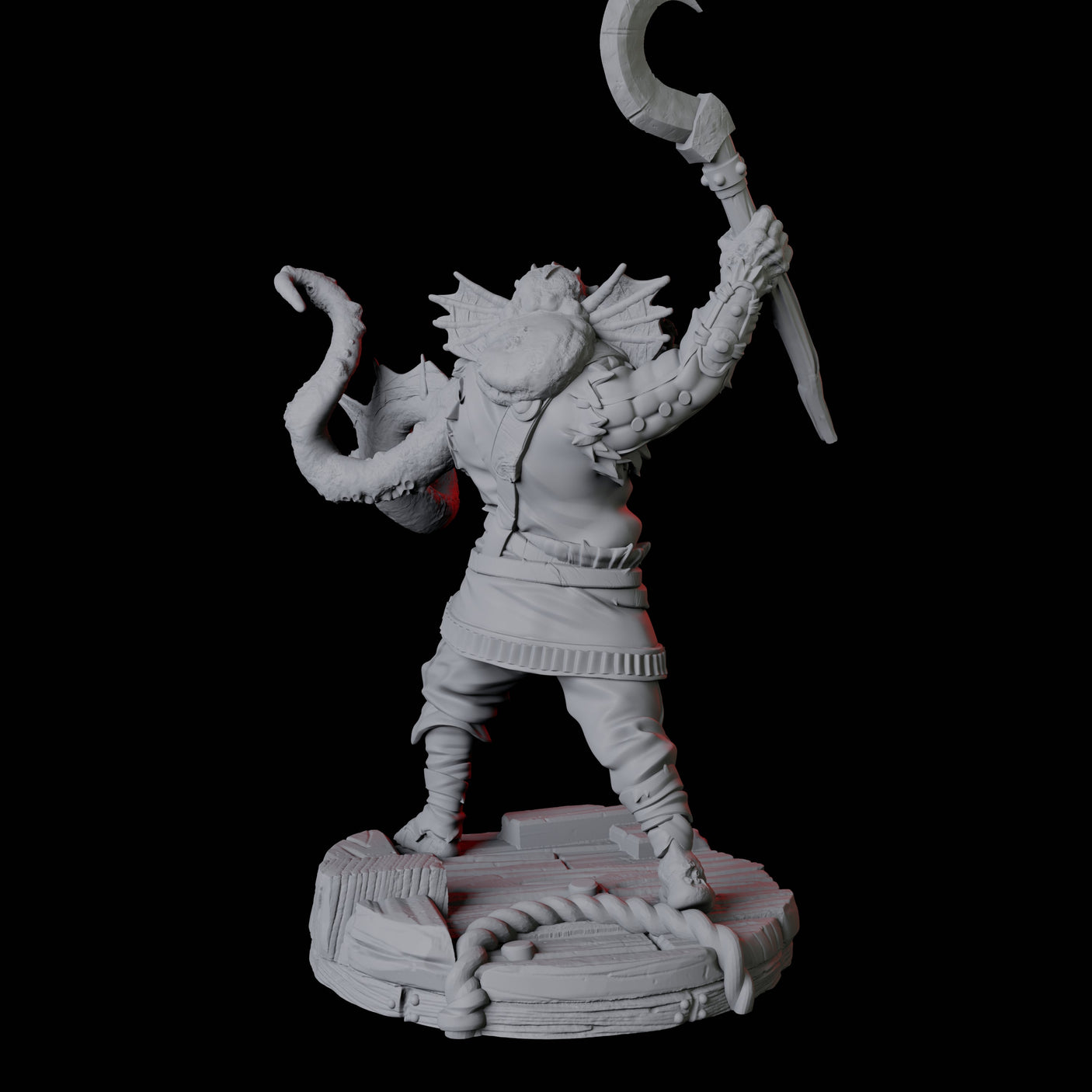 Sky Kraken Acolyte B Miniature for Dungeons and Dragons, Pathfinder or other TTRPGs