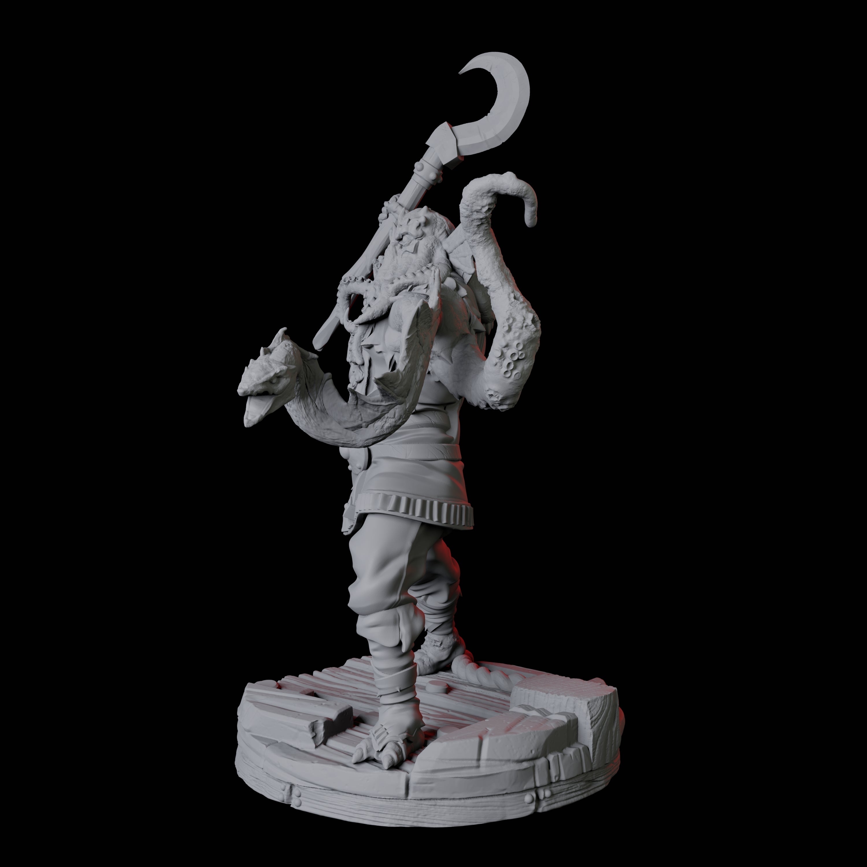 Sky Kraken Acolyte B Miniature for Dungeons and Dragons, Pathfinder or other TTRPGs