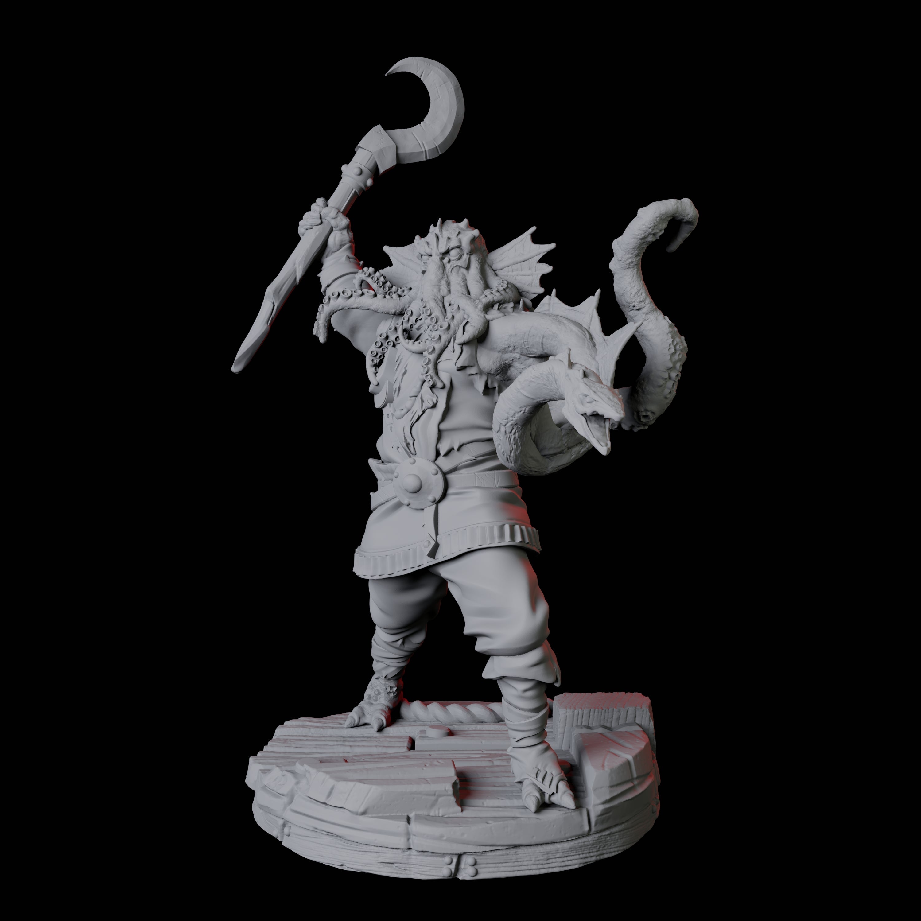 Sky Kraken Acolyte B Miniature for Dungeons and Dragons, Pathfinder or other TTRPGs