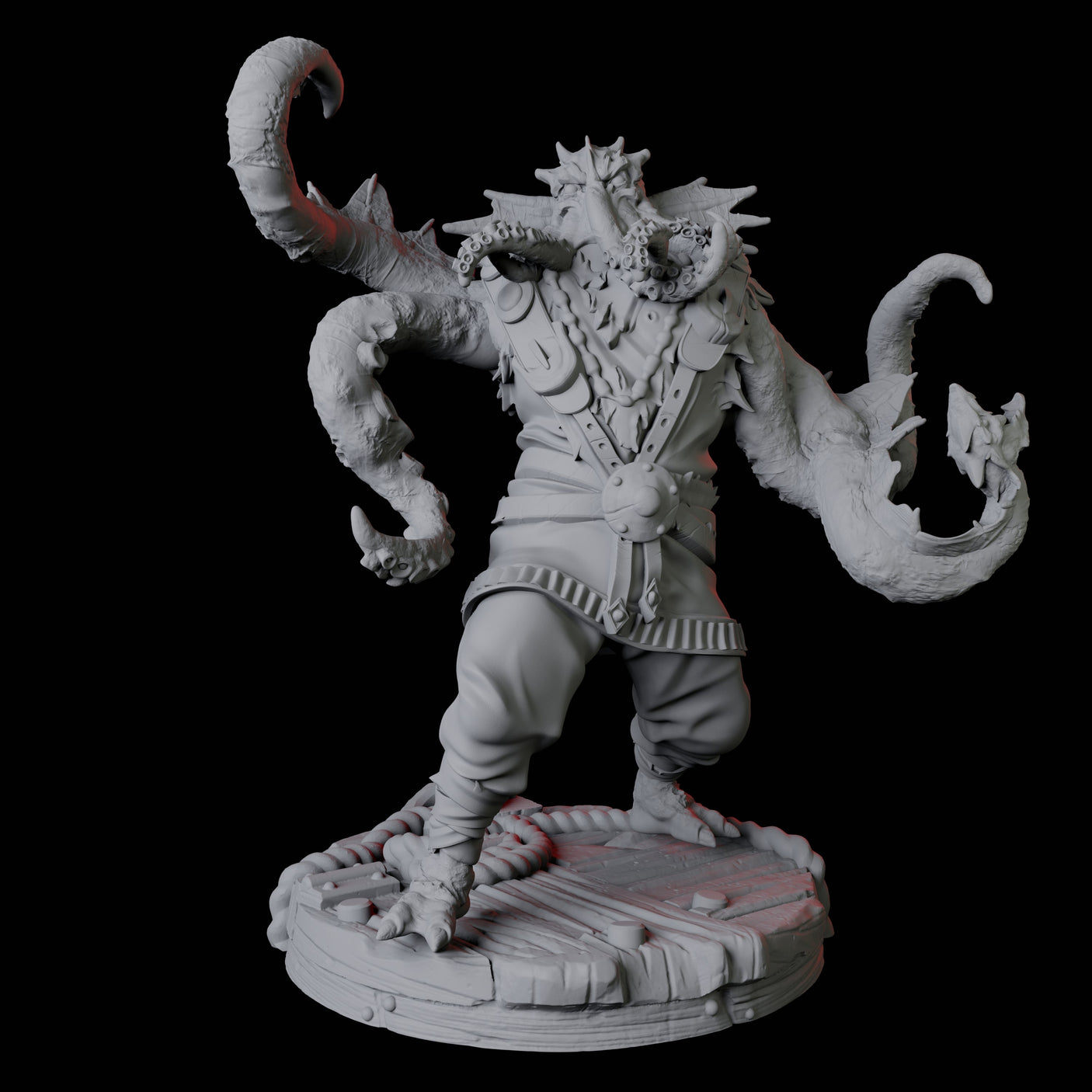 Sky Kraken Acolyte C Miniature for Dungeons and Dragons, Pathfinder or other TTRPGs