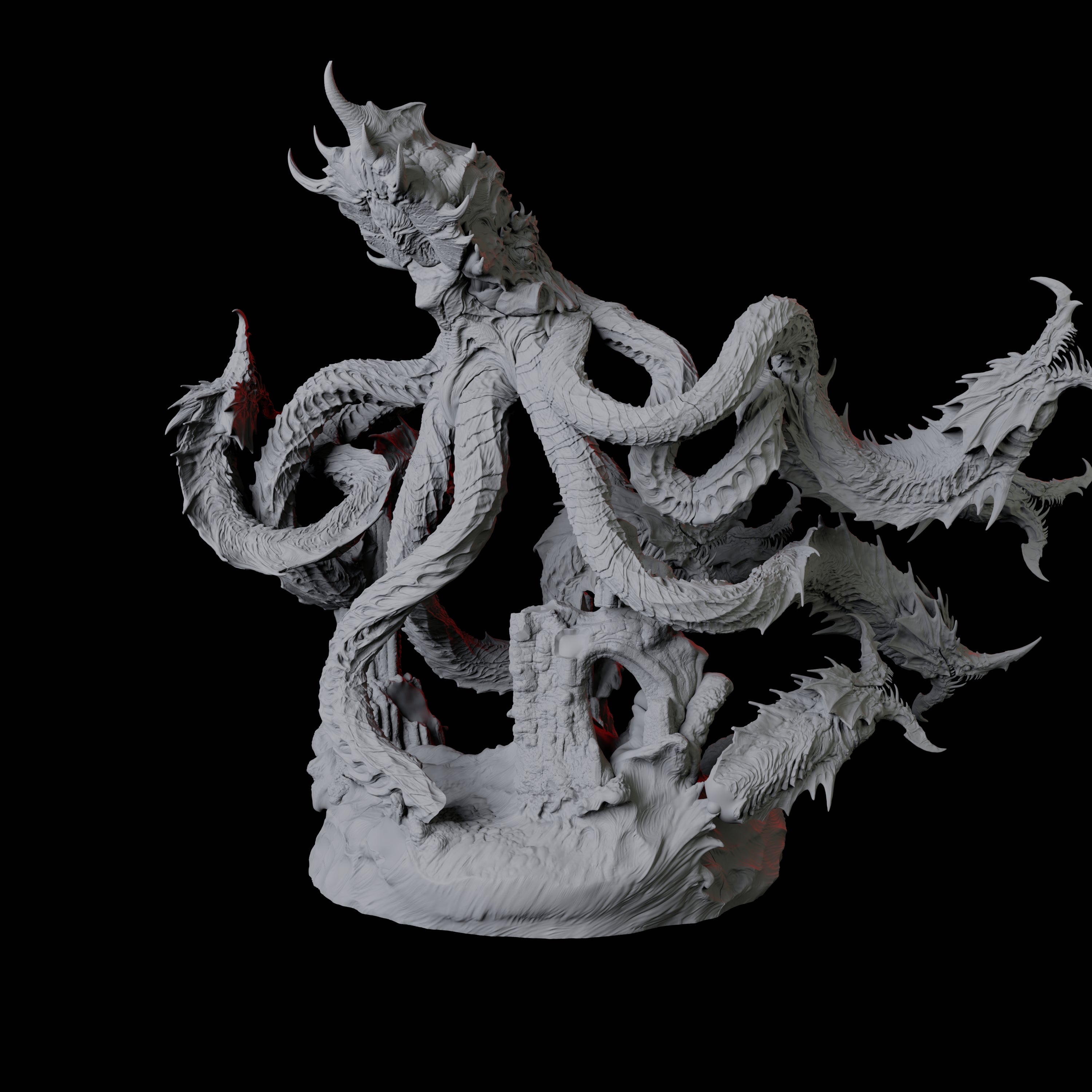 Sky Kraken Miniature for Dungeons and Dragons, Pathfinder or other TTRPGs