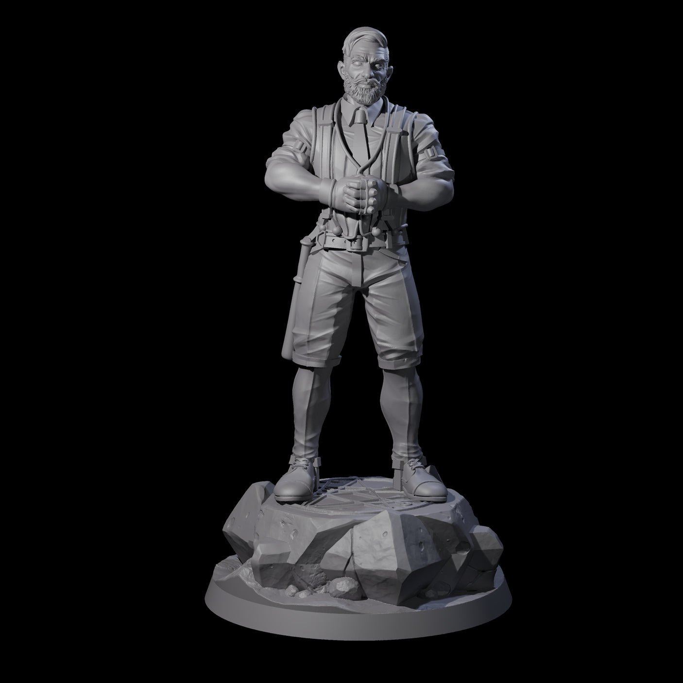 Slamming Human Investigator Miniature for Dungeons and Dragons, Pathfinder or other TTRPGs
