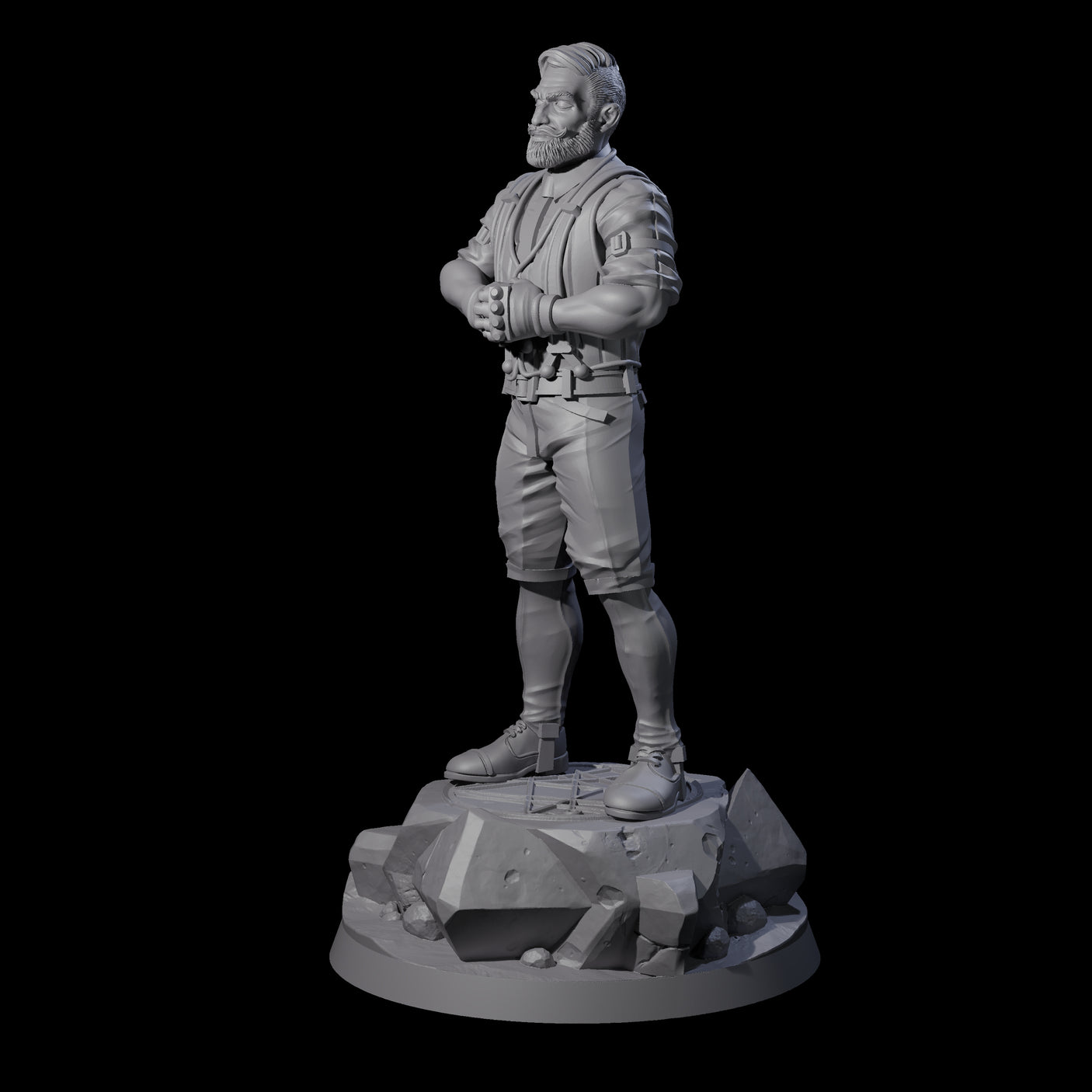 Slamming Human Investigator Miniature for Dungeons and Dragons, Pathfinder or other TTRPGs