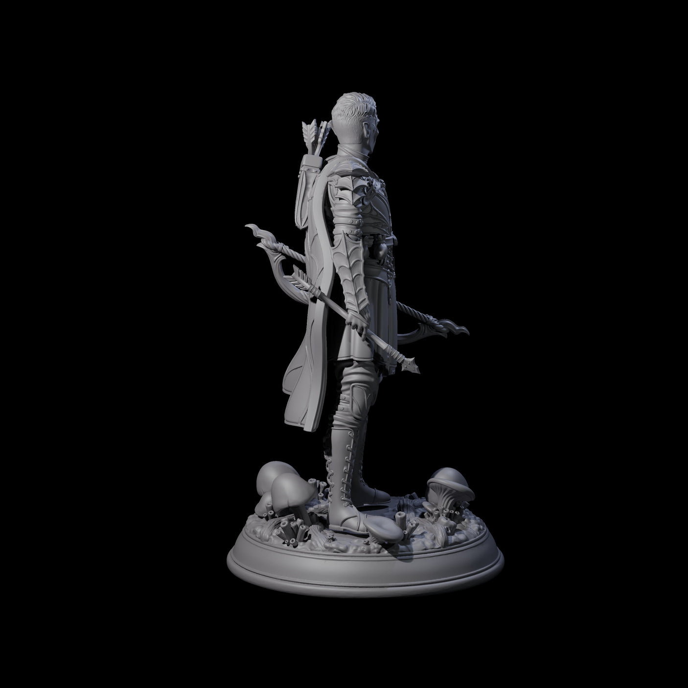 Slender Drow Hunter A Miniature for Dungeons and Dragons, Pathfinder or other TTRPGs
