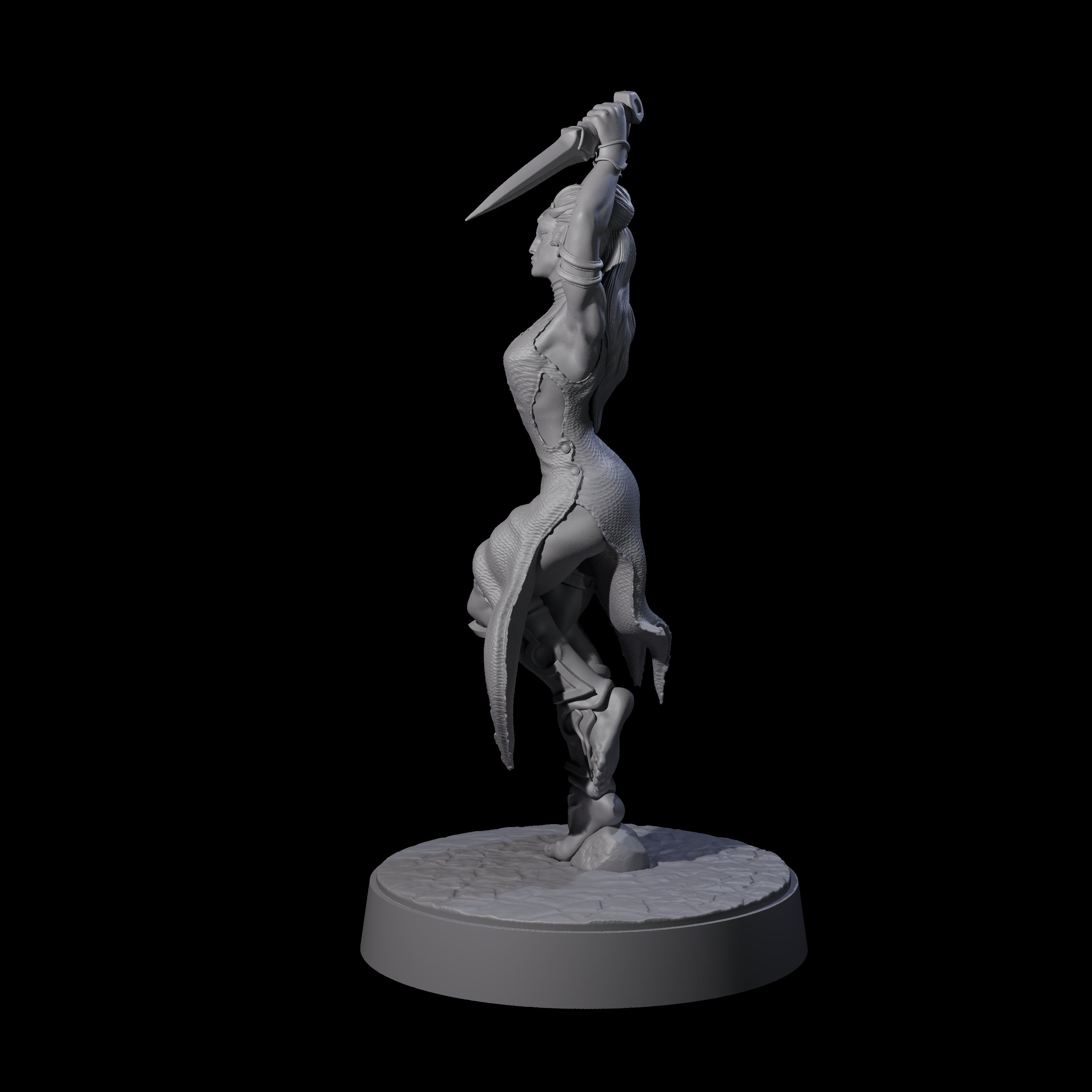 Slender Yuan-ti Priestess B Miniature for Dungeons and Dragons, Pathfinder or other TTRPGs