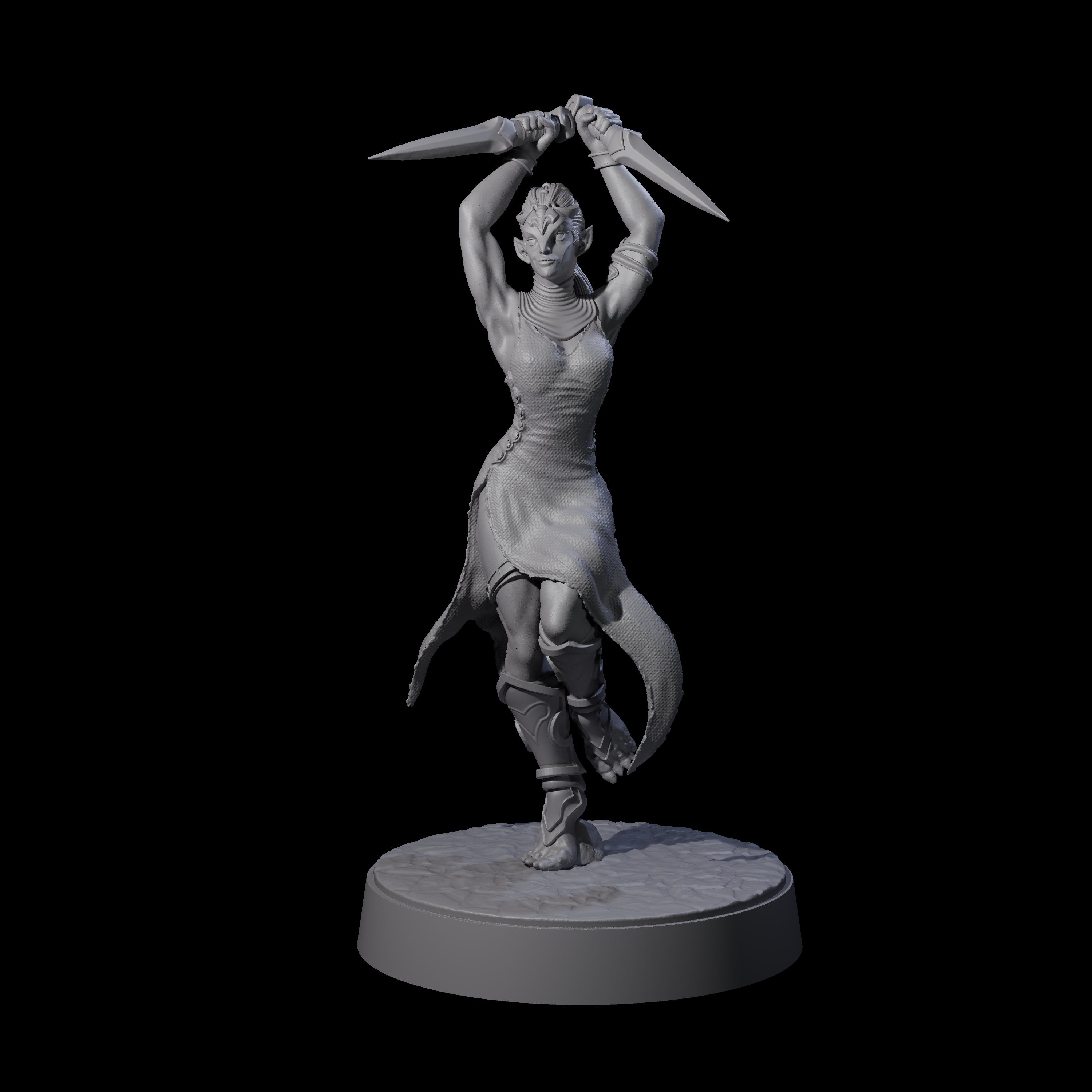 Slender Yuan-ti Priestess B Miniature for Dungeons and Dragons, Pathfinder or other TTRPGs