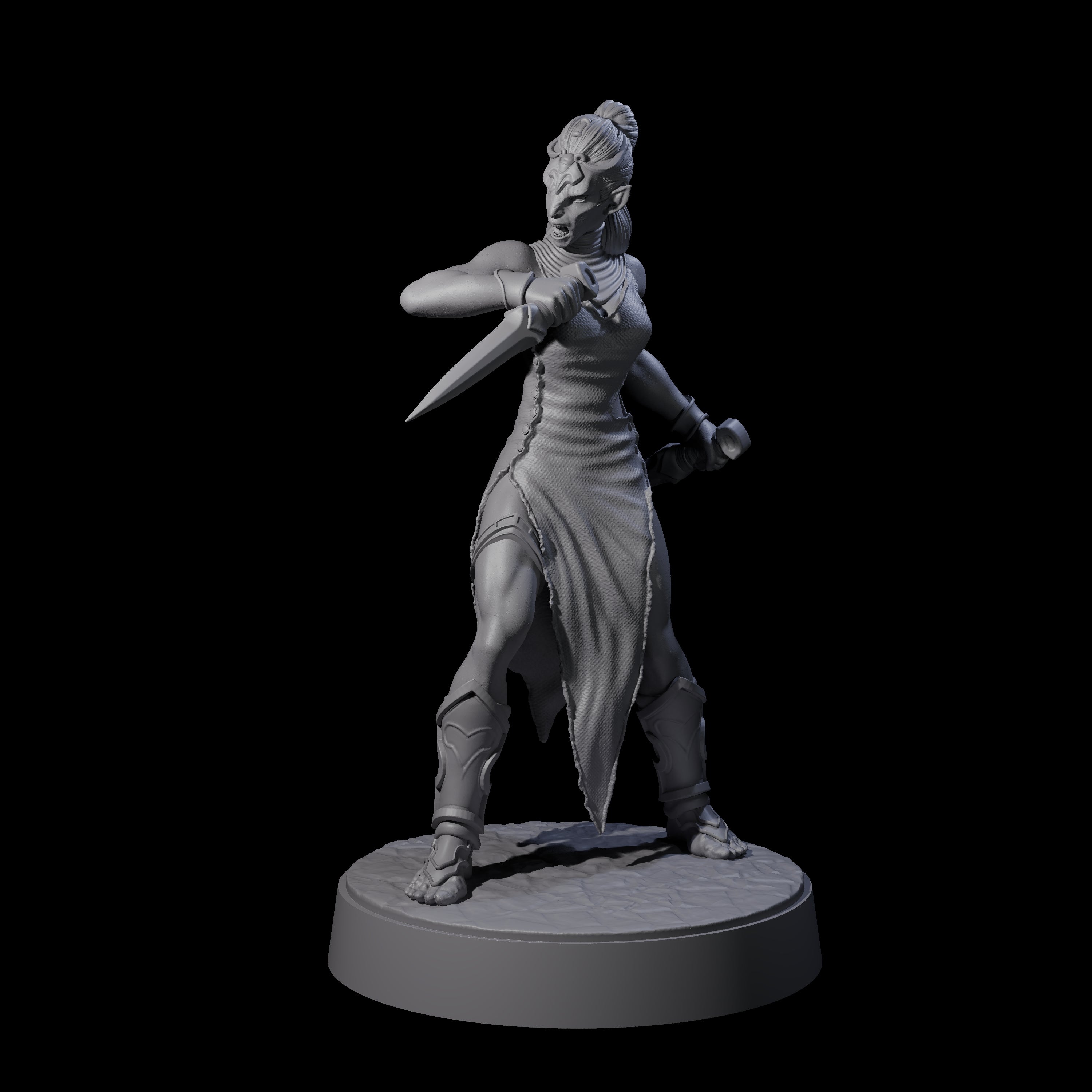 Slender Yuan-ti Priestess D Miniature for Dungeons and Dragons, Pathfinder or other TTRPGs