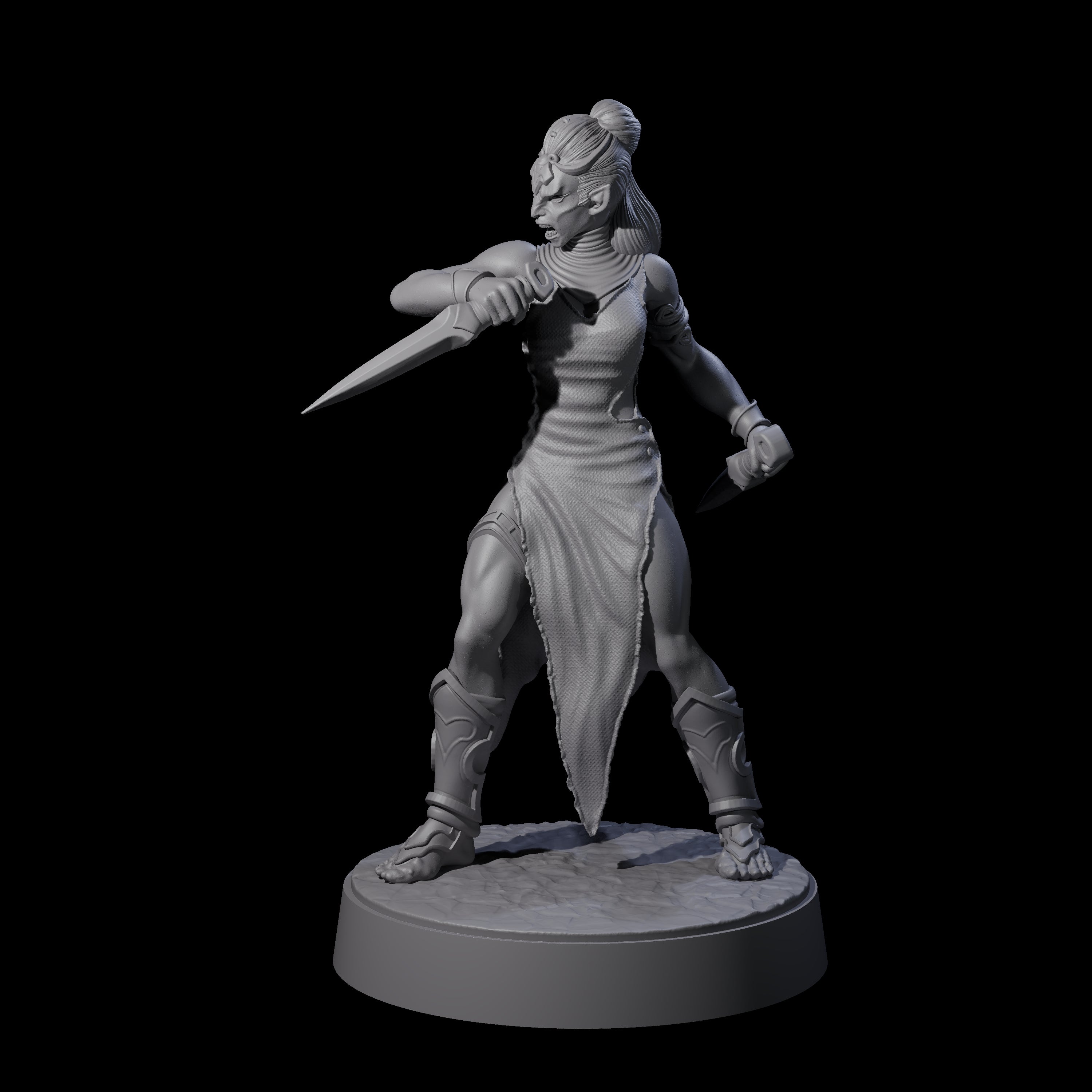 Slender Yuan-ti Priestess D Miniature for Dungeons and Dragons, Pathfinder or other TTRPGs