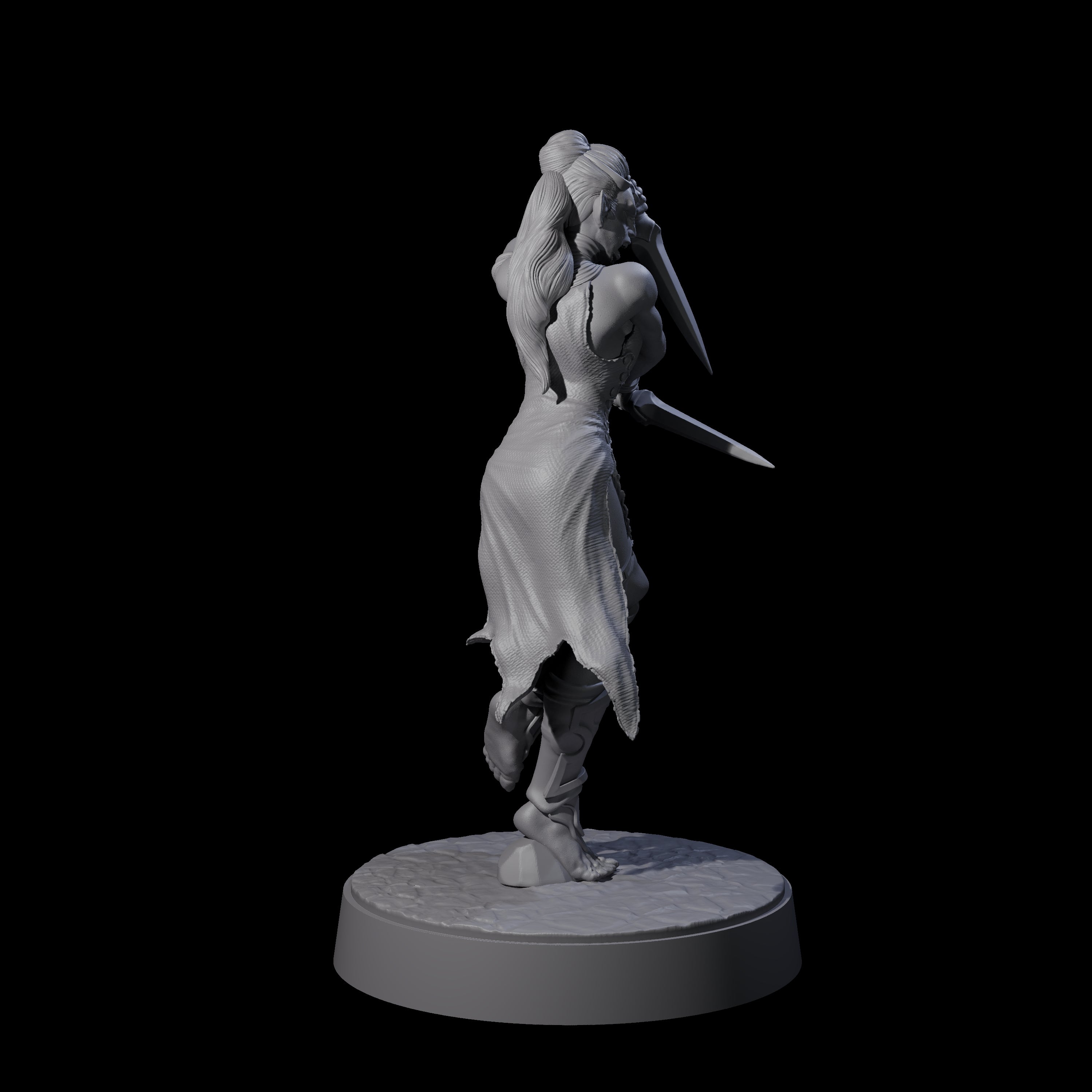 Slender Yuan-ti Priestess E Miniature for Dungeons and Dragons, Pathfinder or other TTRPGs