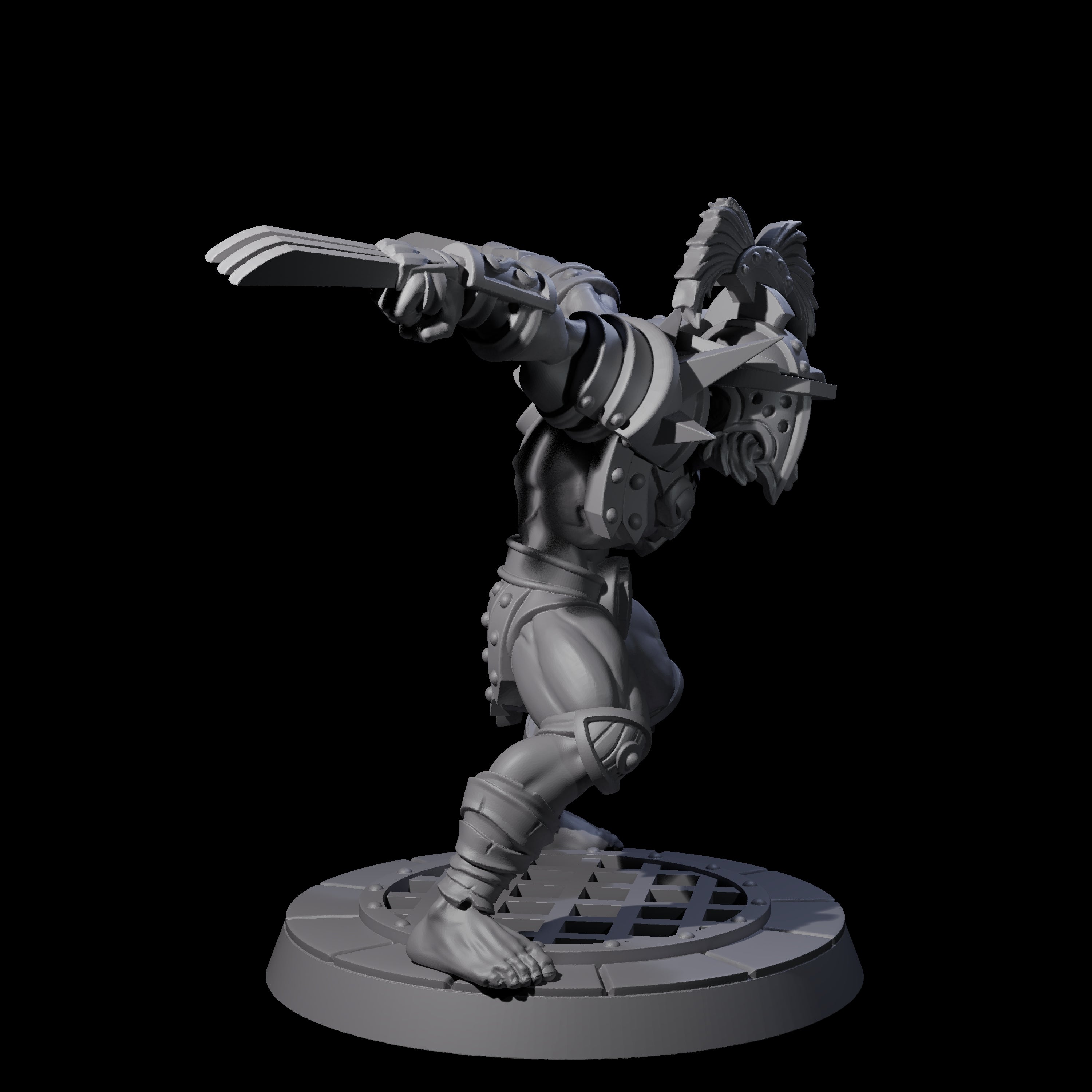 Slicing Gladiator Miniature for Dungeons and Dragons, Pathfinder or other TTRPGs