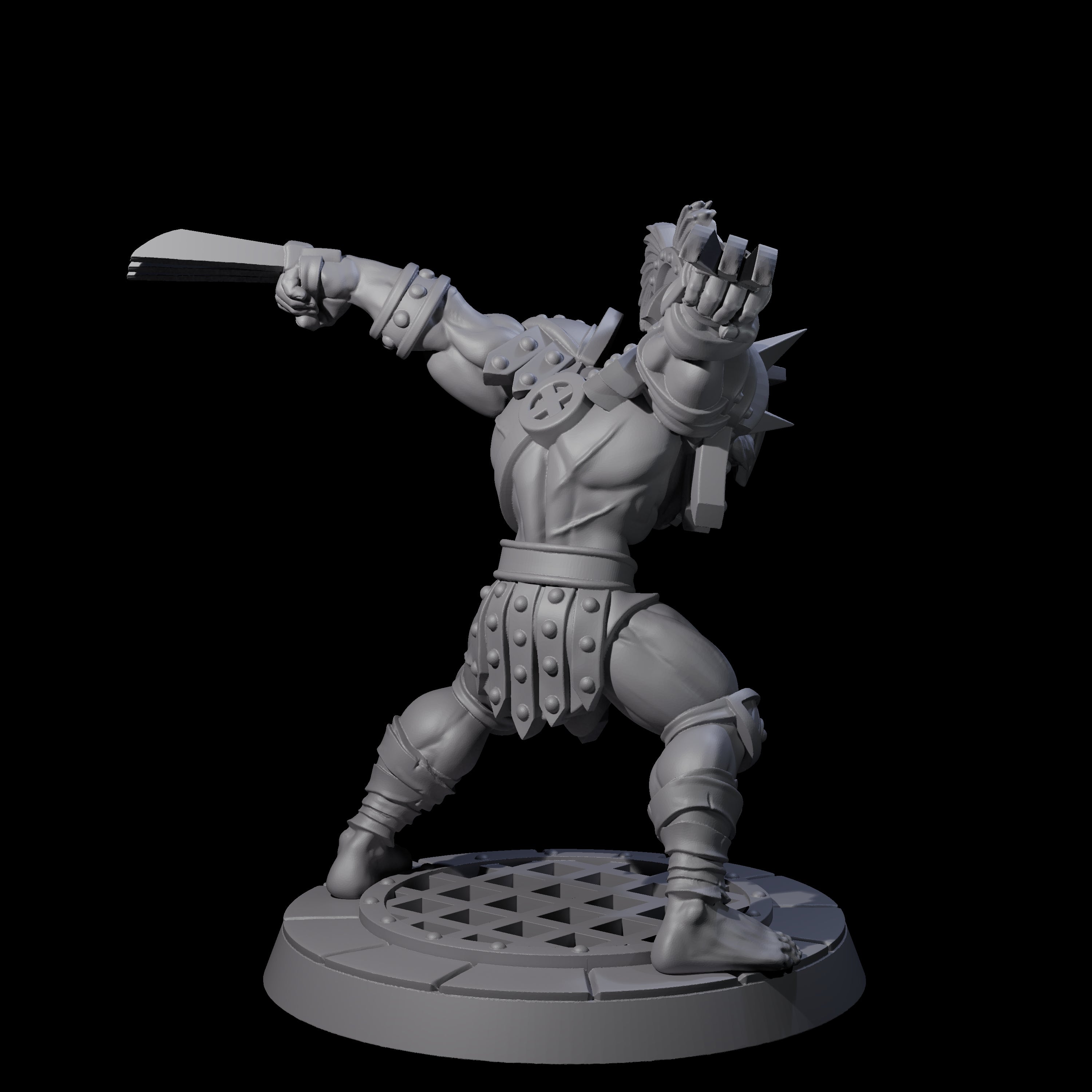 Slicing Gladiator Miniature for Dungeons and Dragons, Pathfinder or other TTRPGs