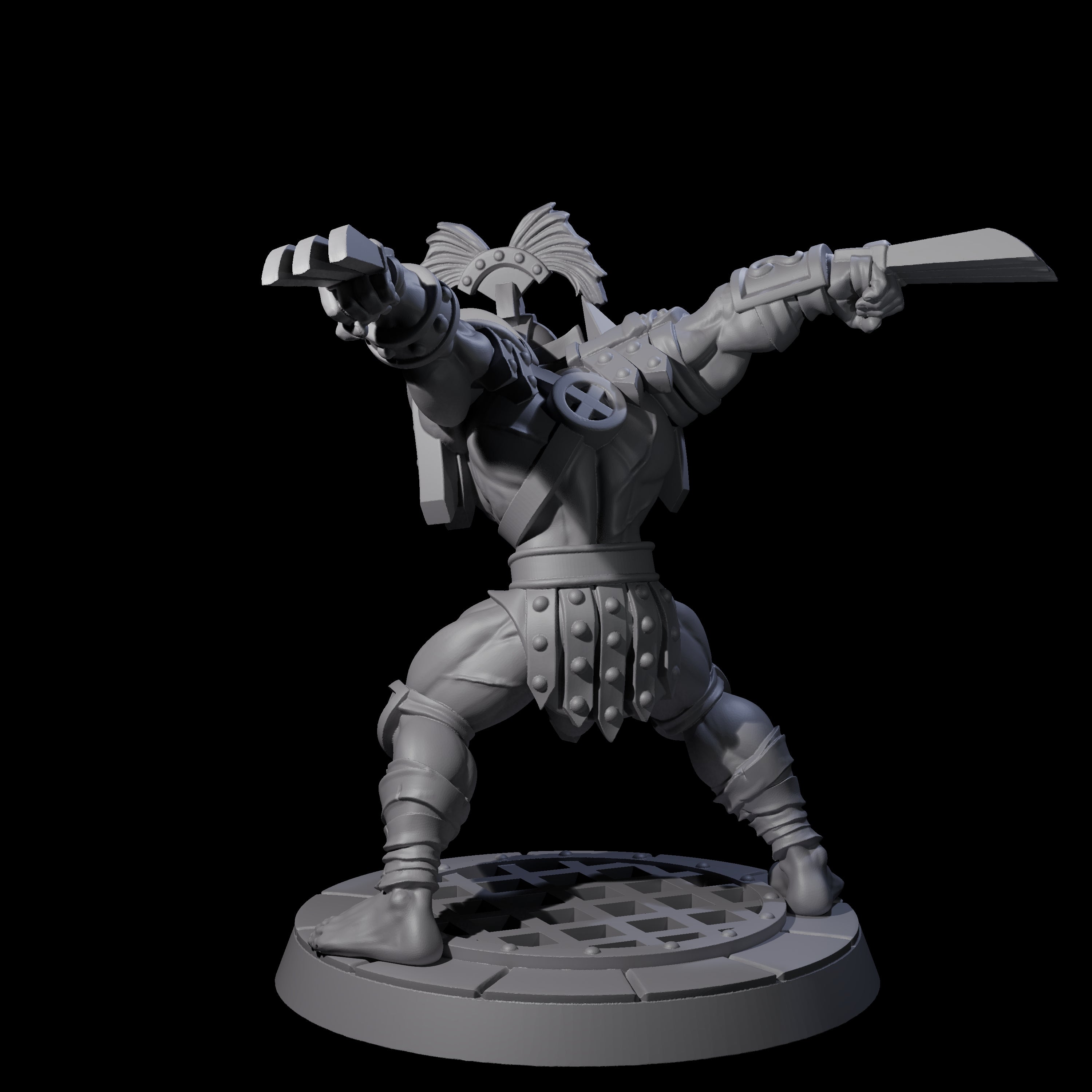 Slicing Gladiator Miniature for Dungeons and Dragons, Pathfinder or other TTRPGs